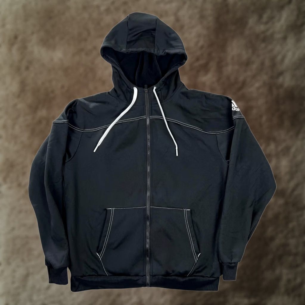 Adidas Adidas Hoodie Mens M Black Full Zip Fleece AEROREADY Logo Sweatshirt Size US M / EU 48-50 / 2 - 1 Thumbnail