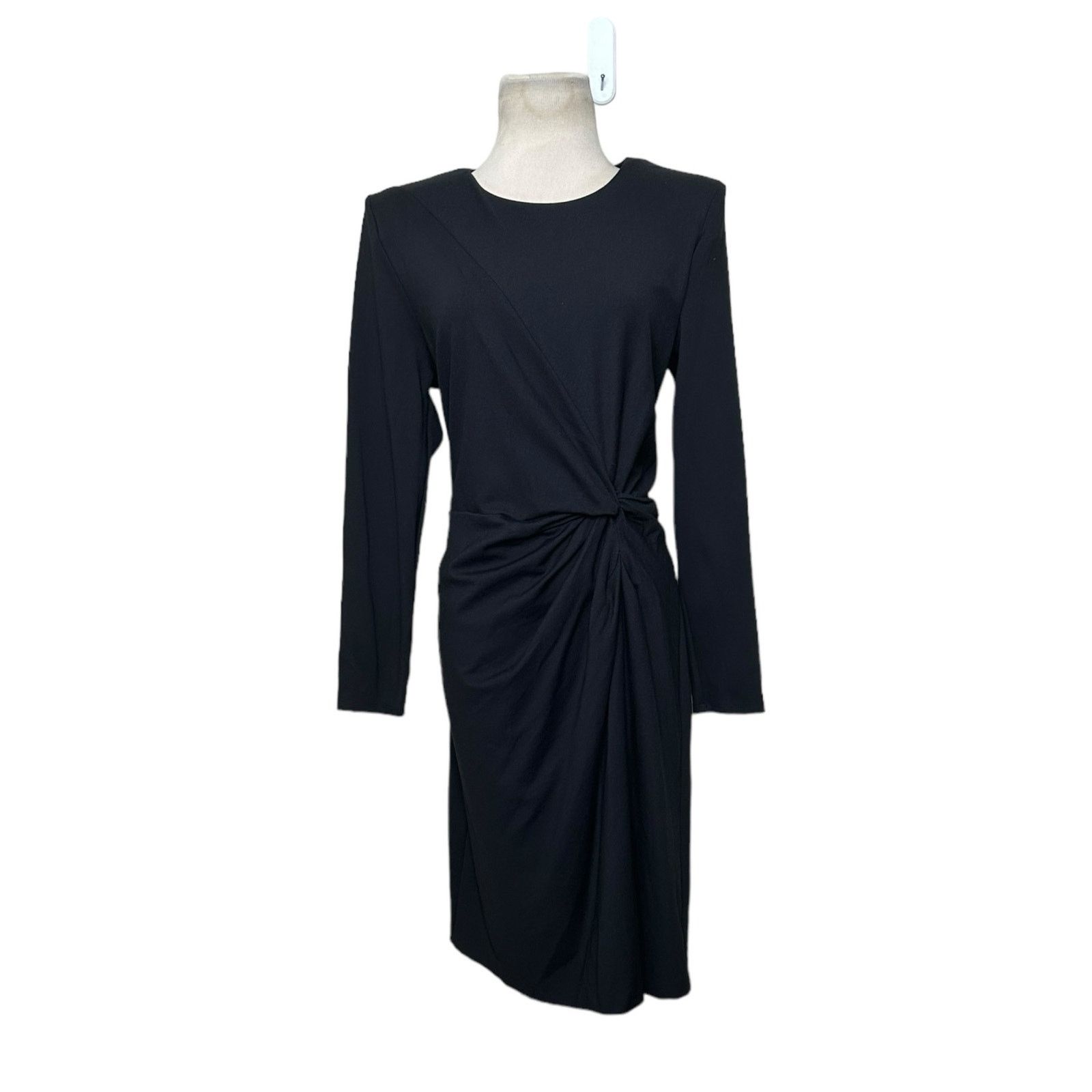 Express Express black front twist sheath mini dress size L Size L / US 10 / IT 46 - 7 Thumbnail