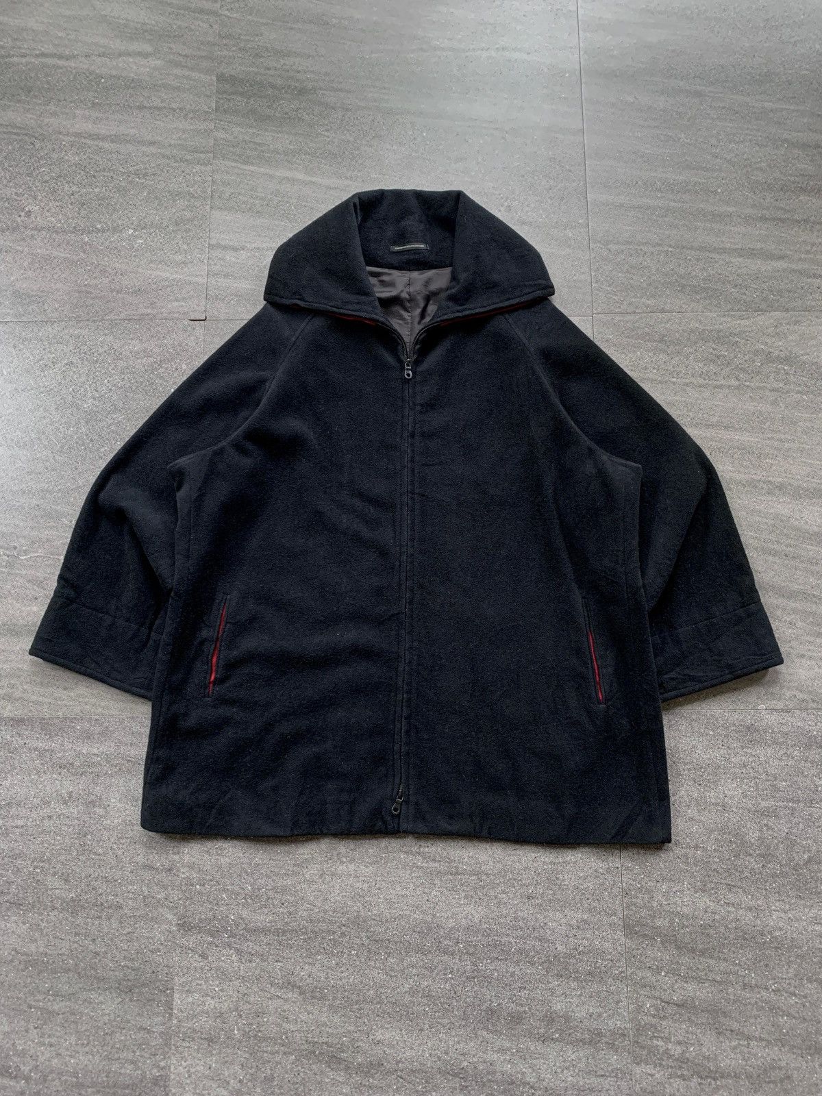 Yohji Yamamoto FREE TAX! Cashmere Blend Wide Collar Coat Size US L / EU 52-54 / 3 - 1 Thumbnail