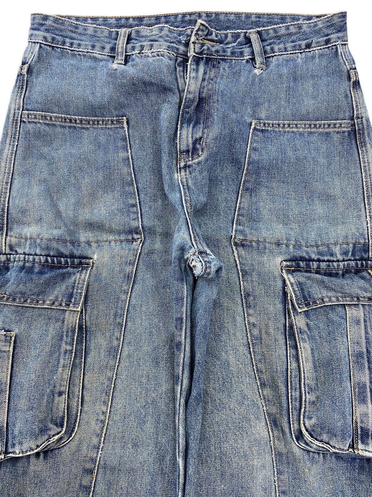 Japanese Brand Japanese Brands Baggy Wide Leg Cargo Jeans Size US 34 / EU 50 - 2 Thumbnail