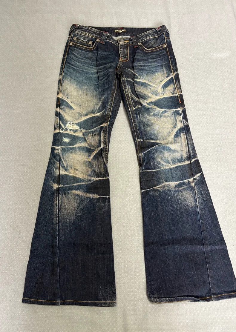 Yohji Yamamoto Vintage Tornado Mart Flared Denim Jeans-2506 Size 28" / US 6 / IT 42 - 3 Thumbnail