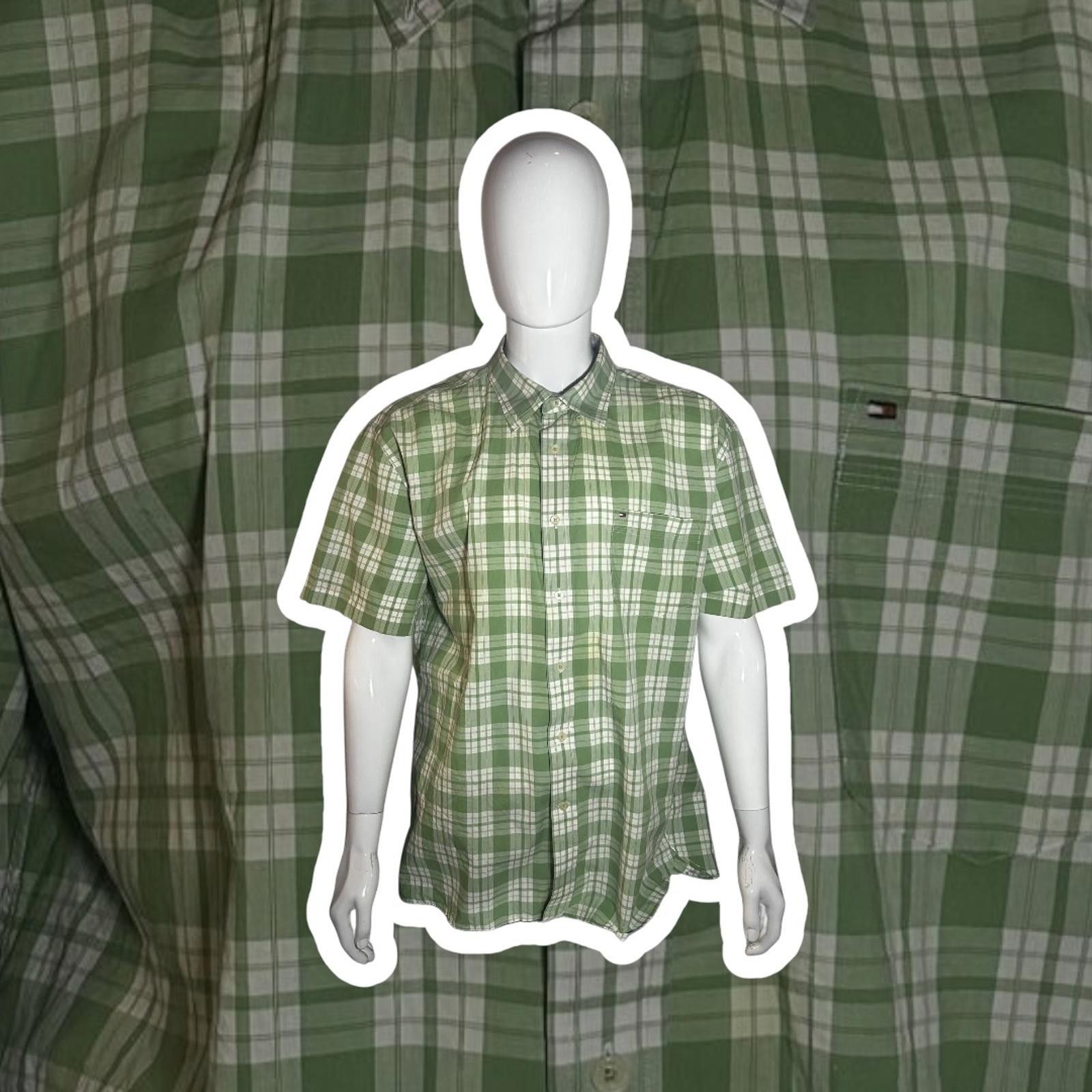 Tommy Hilfiger Tommy Hilfiger Green Plaid Short Sleeve Shirt - Size XL Size US XL / EU 56 / 4 - 1 Thumbnail