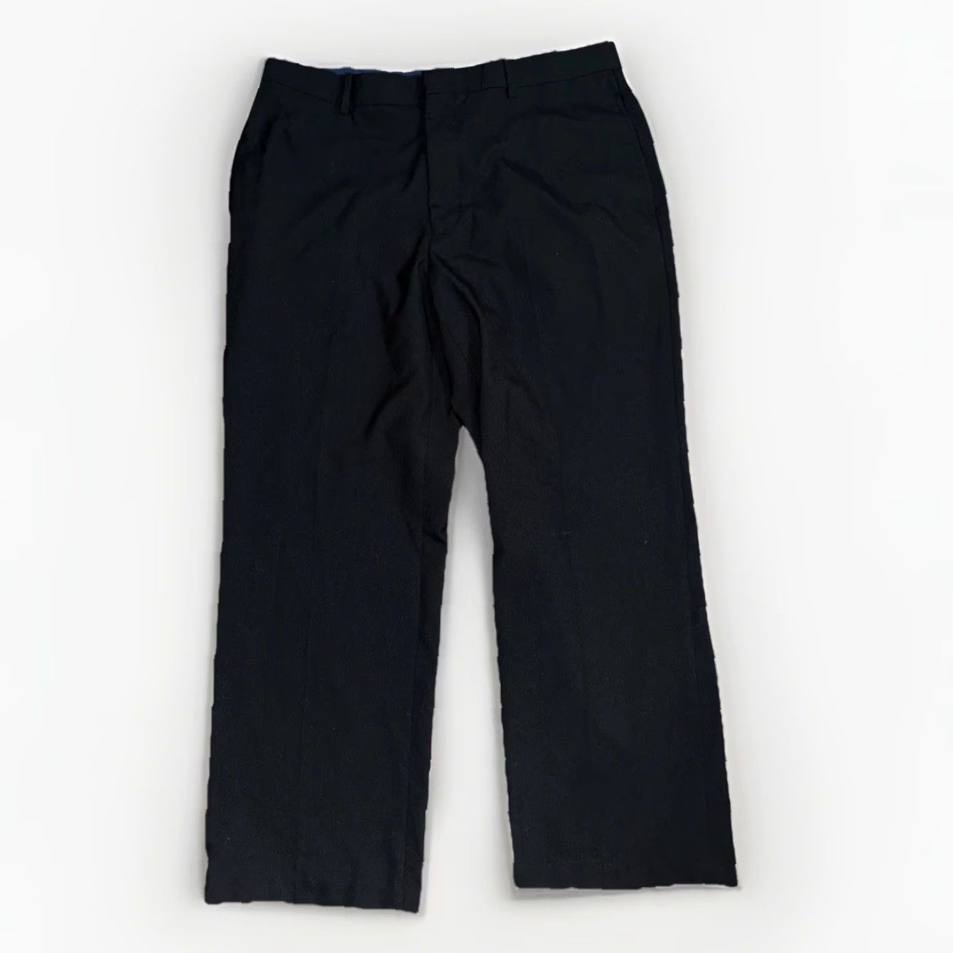 Vintage INC International Concepts Men’s Dress Pants Flat Front Black 34x28 Slacks Size US 34 / EU 50 - 3 Thumbnail