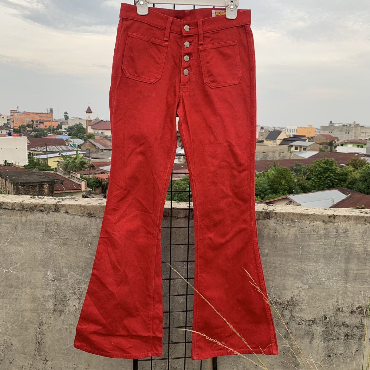 image of Hype Flare Jeans 80S/90S Big John Super Bell Bottom Boot Cut in Red, Men's (Size 30)