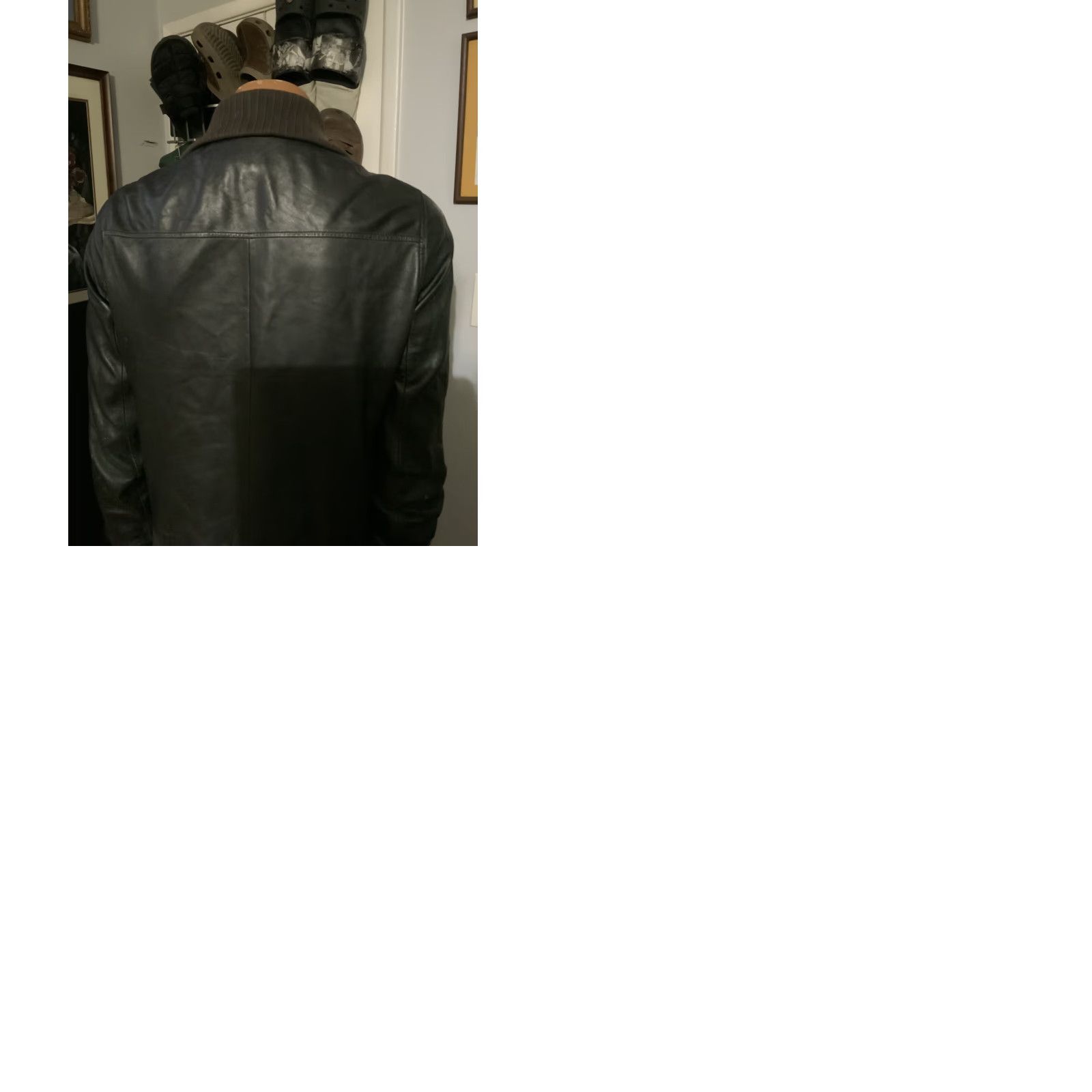 Vintage VINTAGE Shipley & Halmos Leather Full Zip Motorcycle Jacket LG Black Men Track Runway Show Modern Size US L / EU 52-54 / 3 - 10 Thumbnail