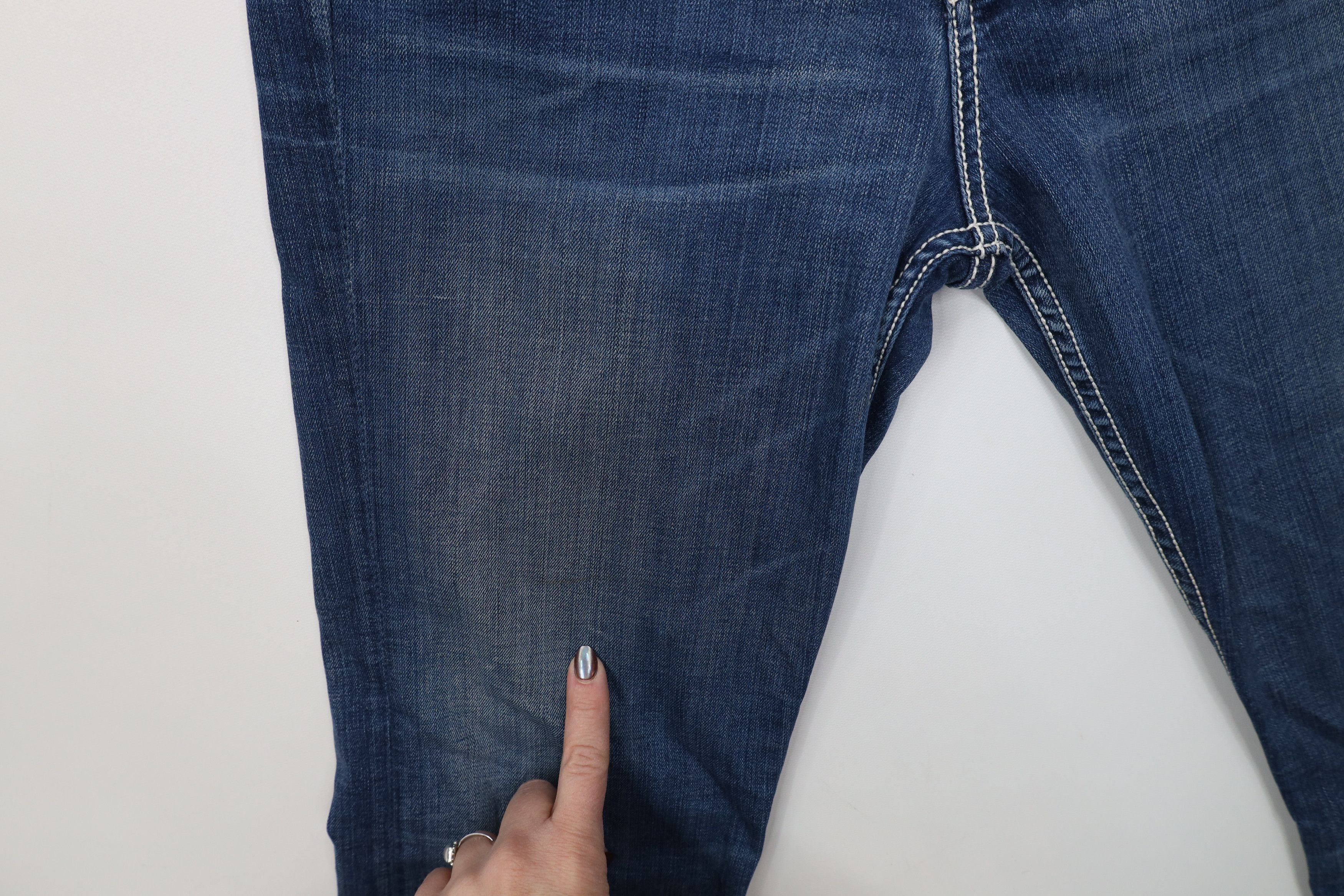 Vintage Buckle BKE Thick Stitch Wendi Flared Bootcut Jeans Blue Size 29" - 6 Thumbnail