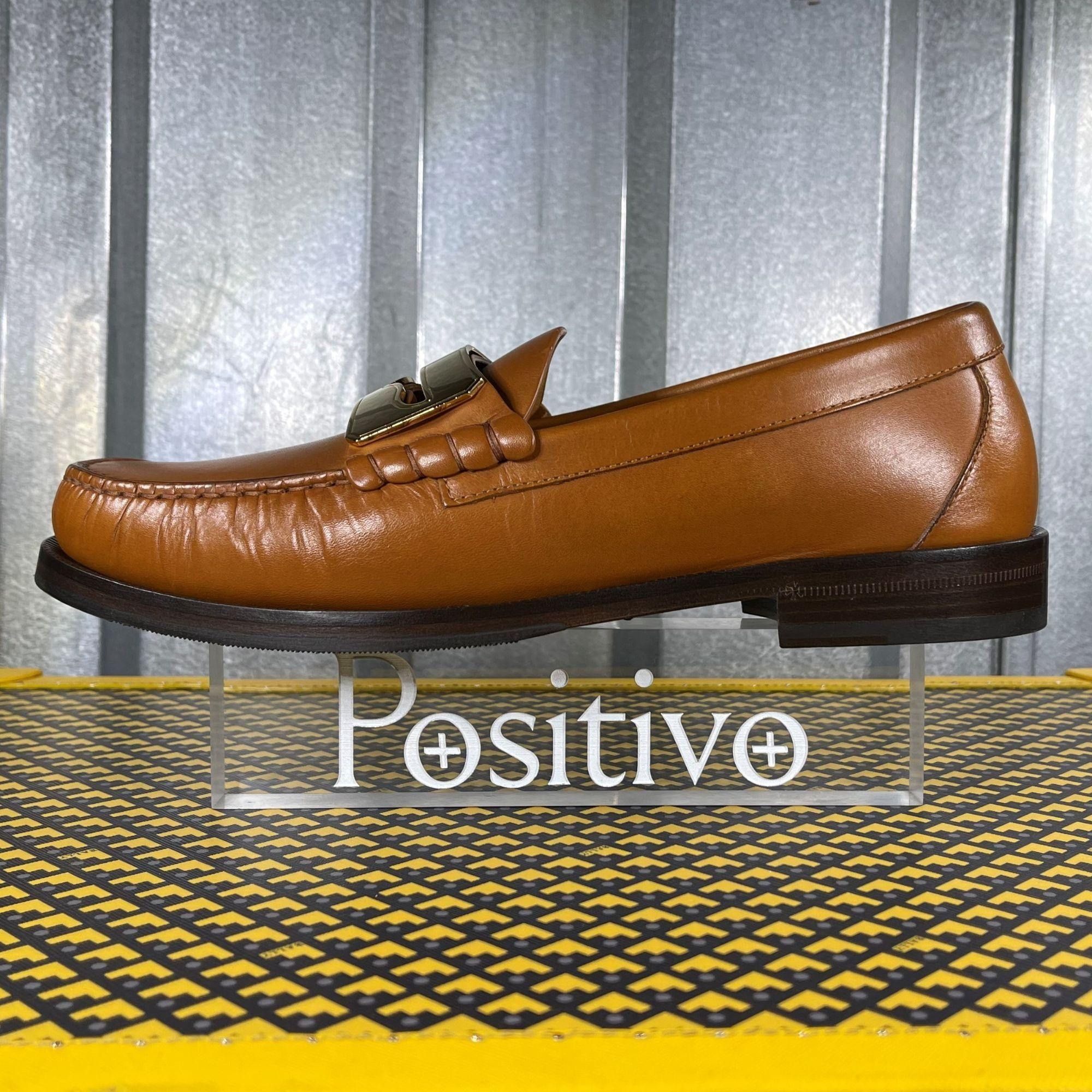 image of Buscemi Town Loafer Brown Calf Leather Loafers Us 7 Eu 40, Men's