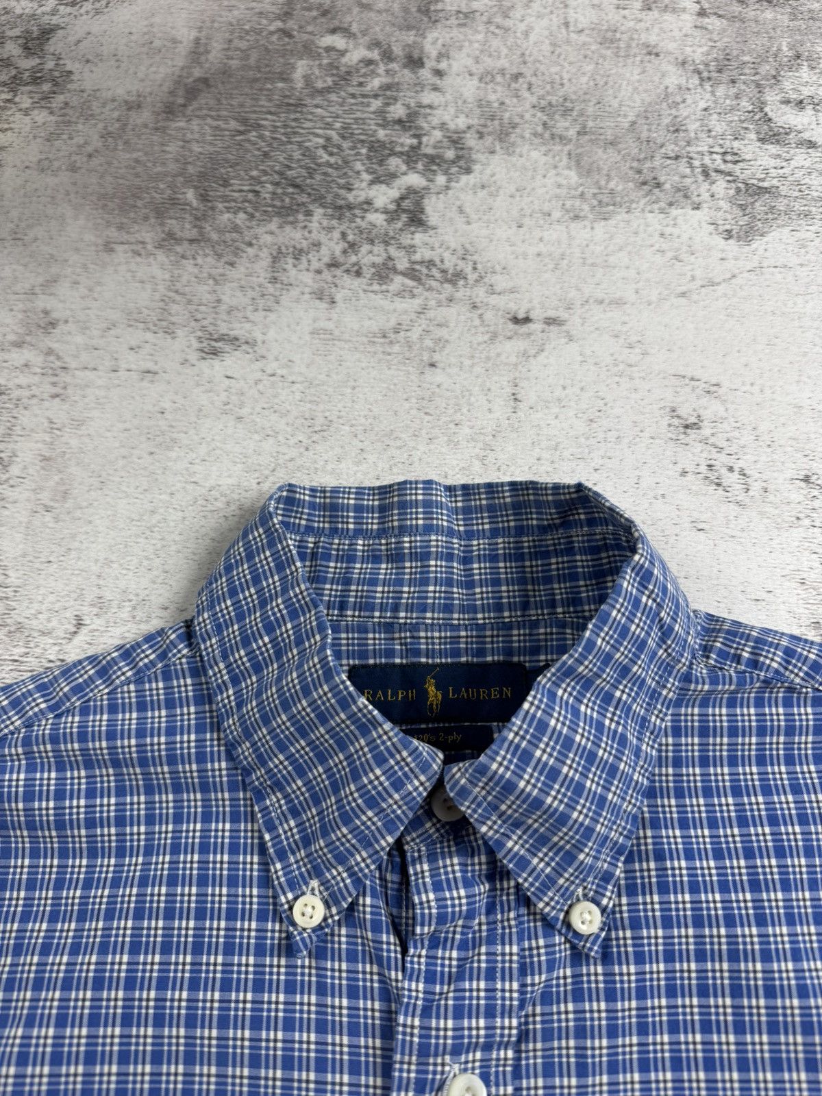 Polo Ralph Lauren Polo Ralph Lauren M Checked 120’s 2-ply Button Blue Men’s Plaid LongSleeve Shirt Size US M / EU 48-50 / 2 - 8 Thumbnail