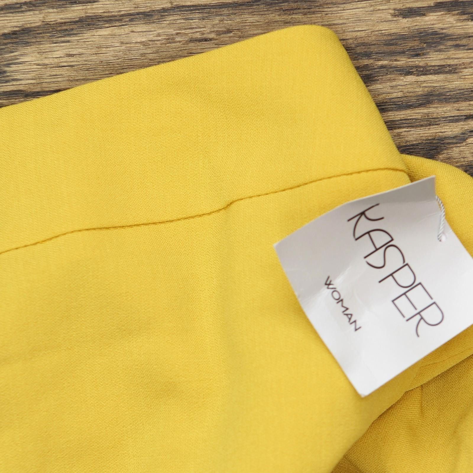 Other Nwt Kasper Fly Slim Pants 10902147 Butterscotch Yellow 22w Size 42" / US 20 - 3 Thumbnail