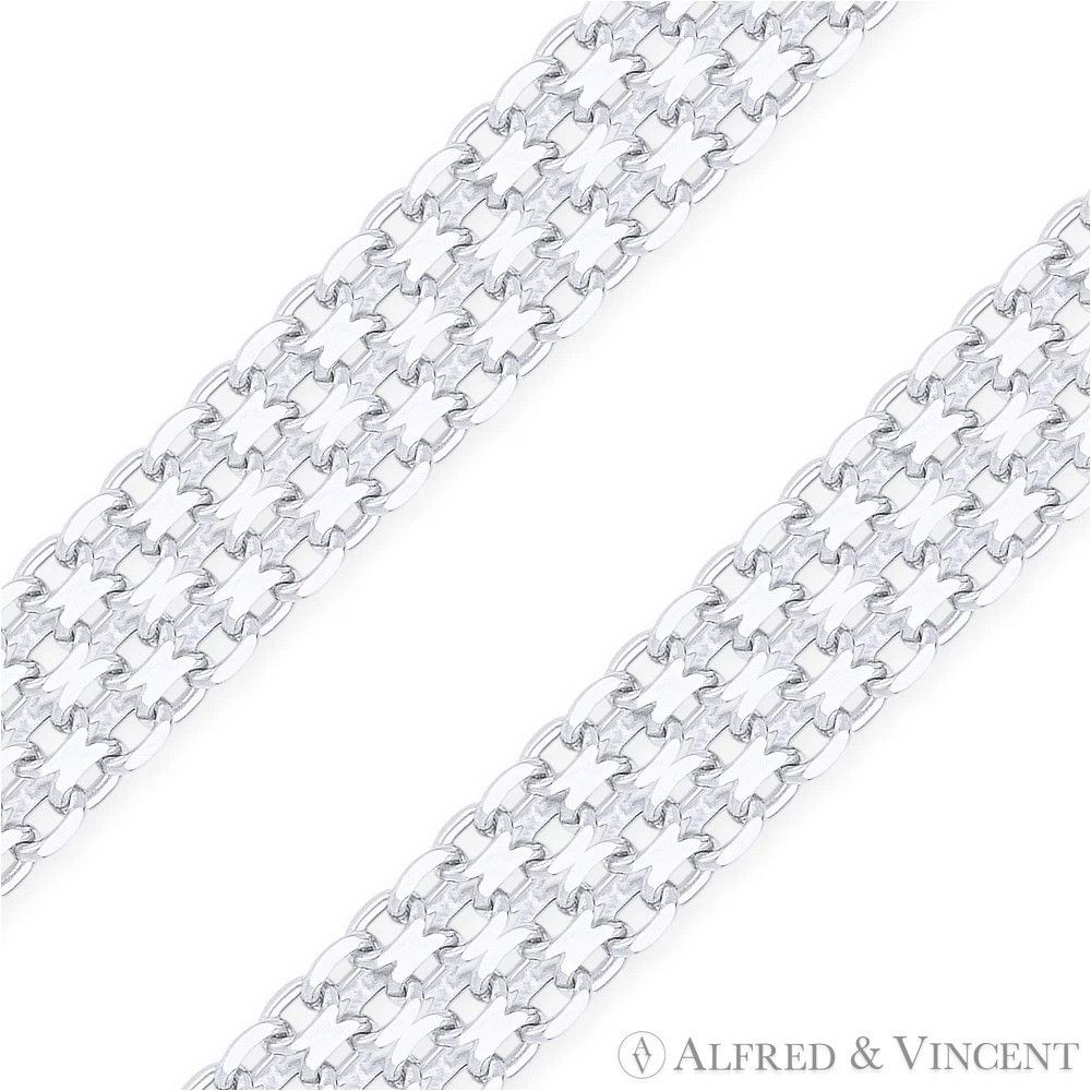 Other 6mm 2-Row Bismark Link Italian Chain Anklet Size 11 Size ONE SIZE - 2 Thumbnail