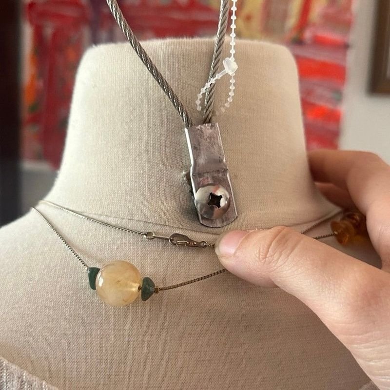 Other long silver beaded layered necklace Size ONE SIZE - 3 Thumbnail