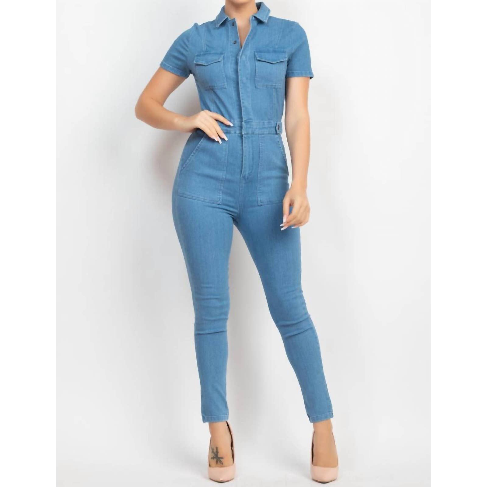 Women's Minimalist Lightweight Knitted Sleeveless Jumpsuit MDZ1488A5Y main image 1