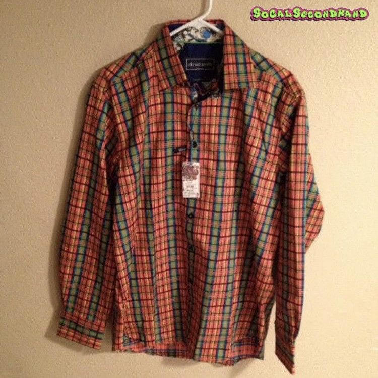 David Smith Australia Mens Medium Saffron Long Sleeve Shirt