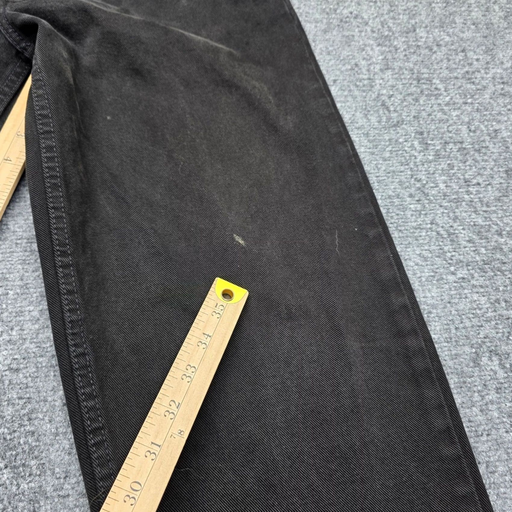 Vintage VINTAGE Calvin Klein Jeans Mens Black Denim Straight Faded Jeans 33x30 Made in Mexico Size US 33 - 4 Thumbnail