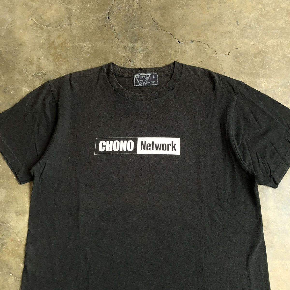 Vintage 2000s Aristrist Chono Network Logo Box T-shirt Black Size US L / EU 52-54 / 3 - 2 Thumbnail