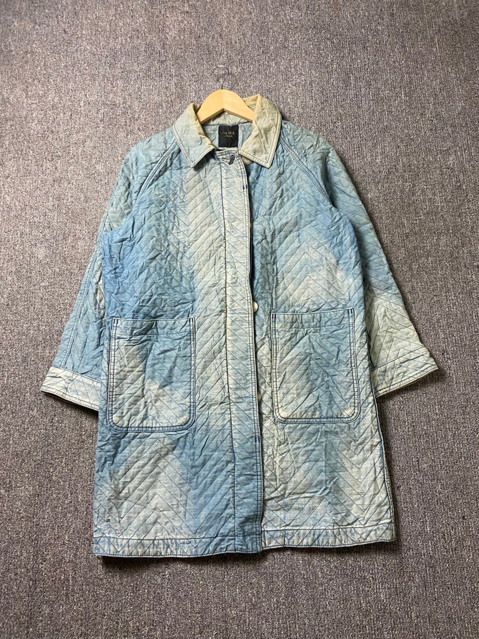 Japanese Brand DAMA Collection Acid Wash Quilted Denim Jacket (184) Size US S / EU 44-46 / 1 - 1 Thumbnail