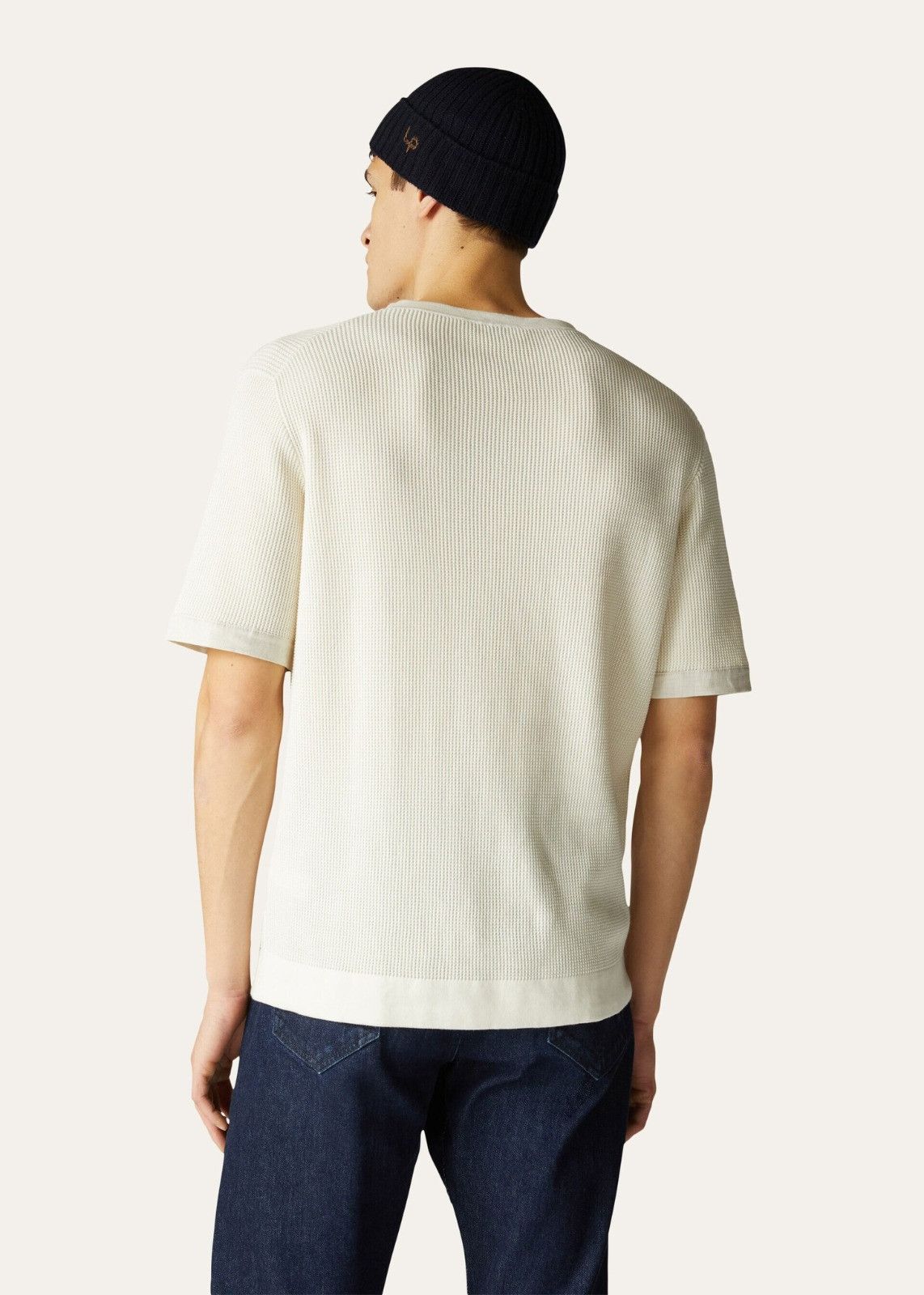 Loro Piana o1srvl11e1224 Girocollo Cotton T-Shirt in White Size US XL / EU 56 / 4 - 3 Thumbnail