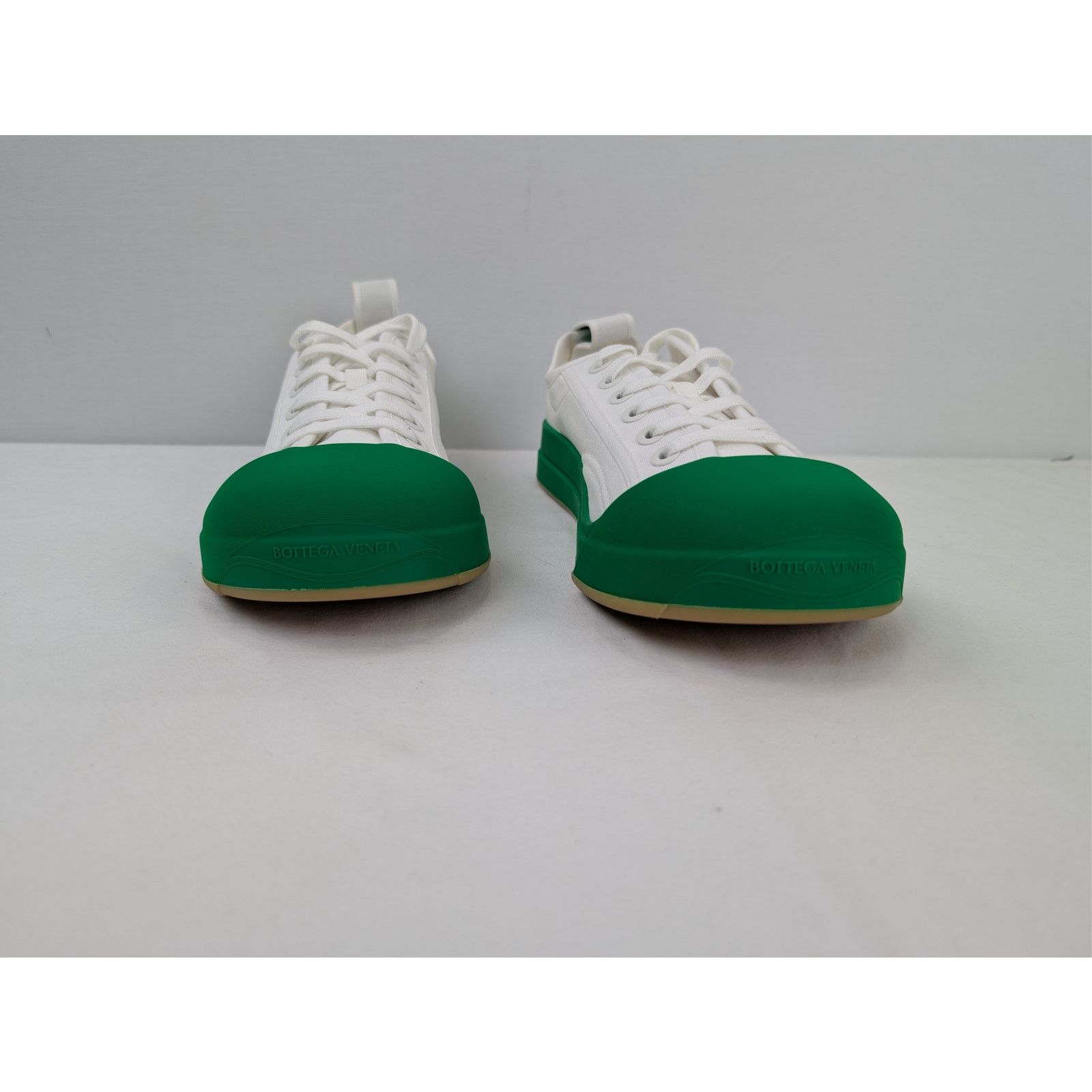 Bottega Veneta o1rshd1 Canvas Vulcan Low top Sneaker Optic White/Parakeet Size US 8 / EU 41 - 5 Thumbnail