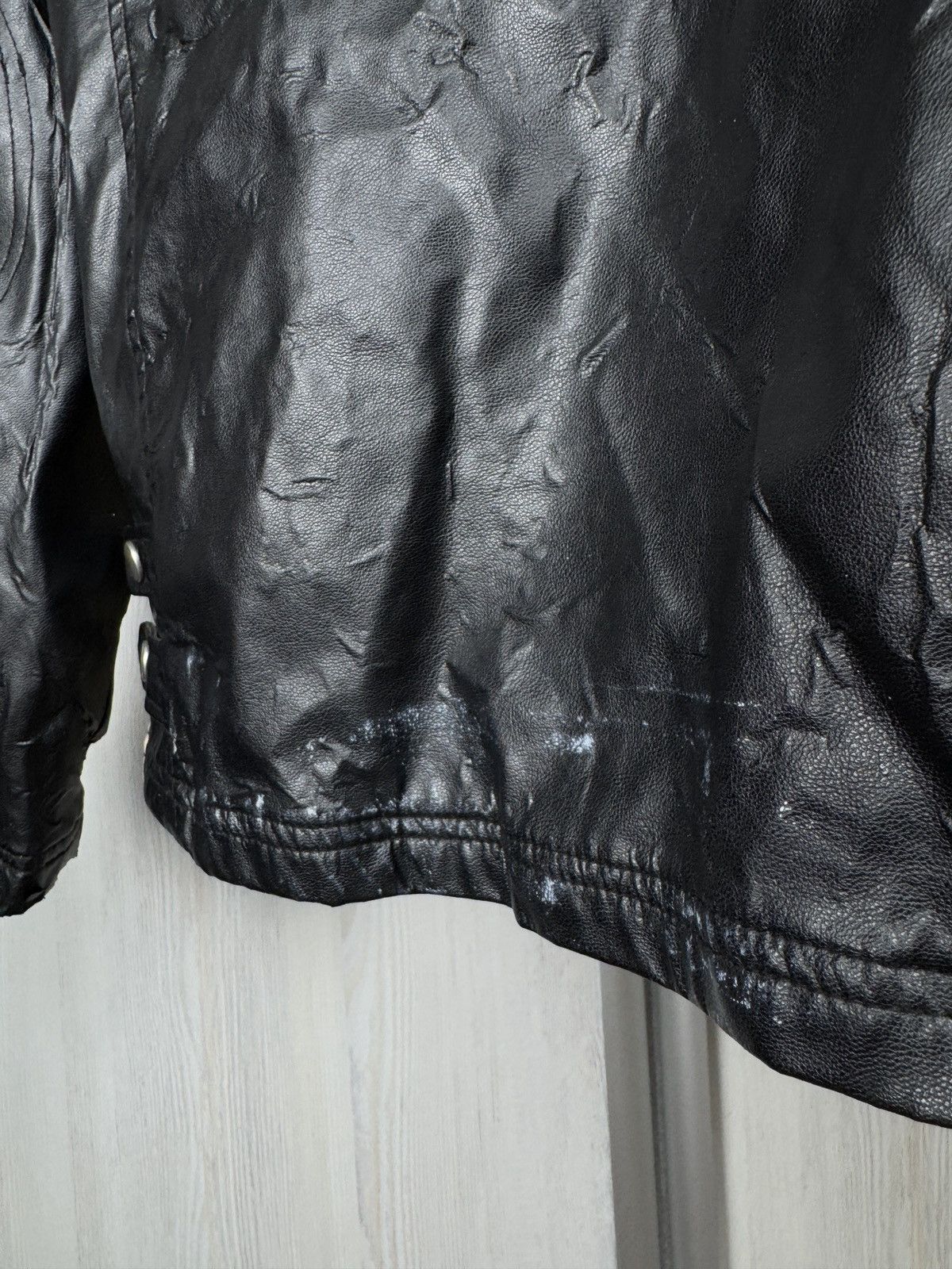 Other Y2k Vintage Moto Racing Black Vinyl Faux Leather Jacket Sz S Size US S / EU 44-46 / 1 - 14 Thumbnail
