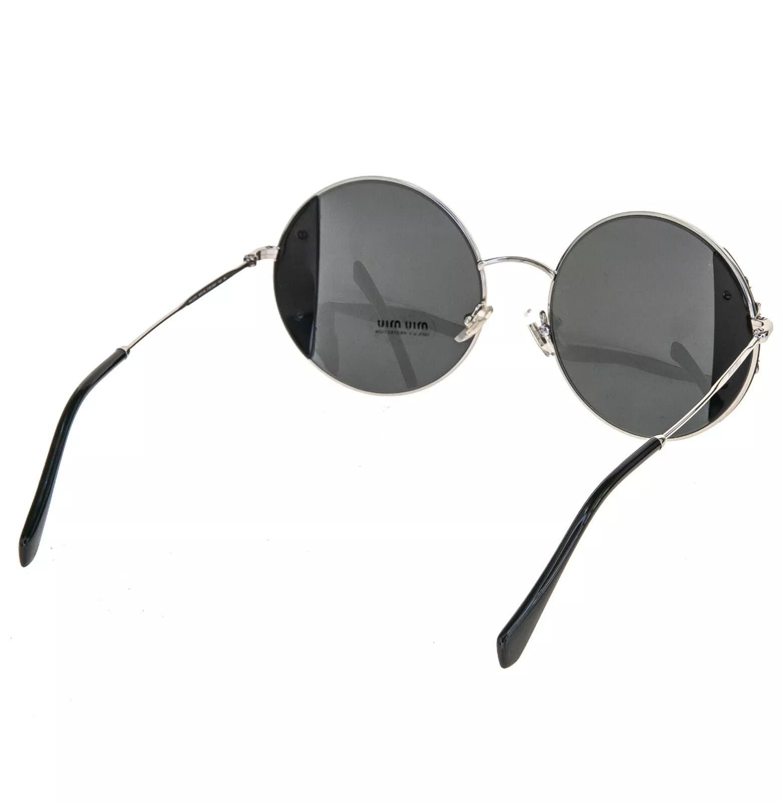 Miu Miu MIU MIU CORE MU57VS Silver Black Crystal Jewel Round 57V Size ONE SIZE - 3 Thumbnail