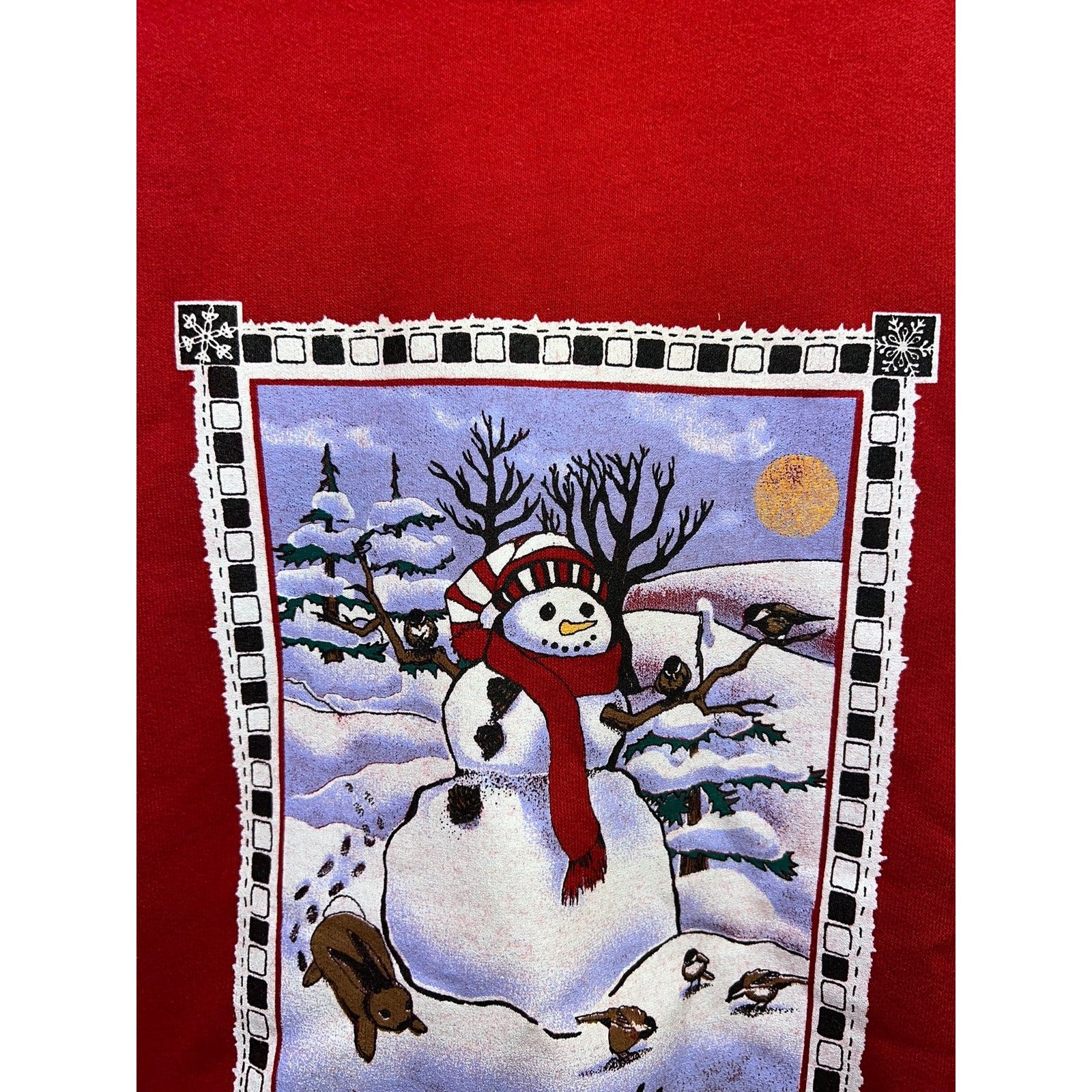 Jerzees Vintage Minnesota Sweatshirt Winter Crewneck Snowman 90s L Size US L / EU 52-54 / 3 - 3 Thumbnail