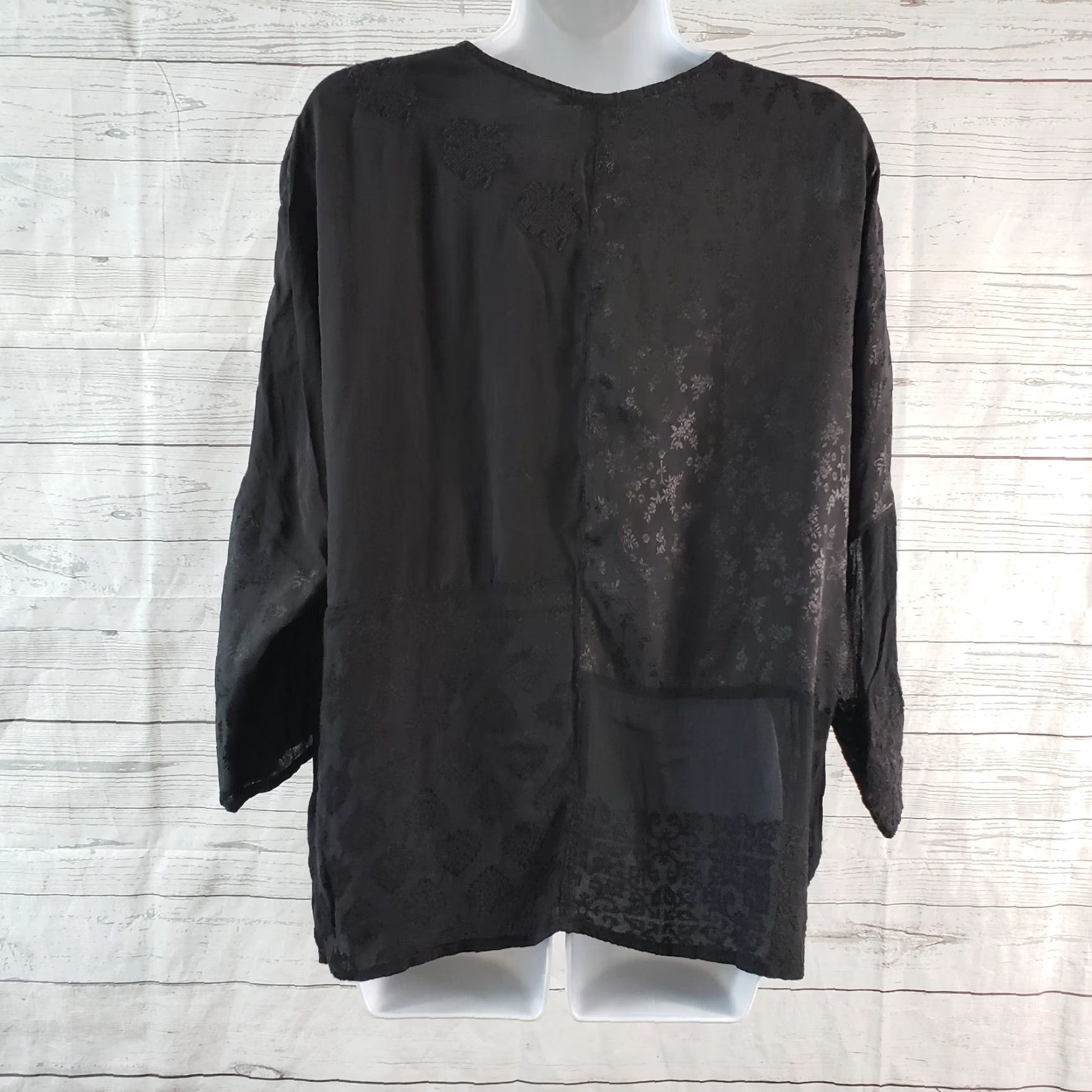 Desigual Desigual Womens Blouse M Black Floral Embroidered Viscose Blend Eyelet Shirt Womens Size M / US 6-8 / IT 42-44 - 5 Thumbnail