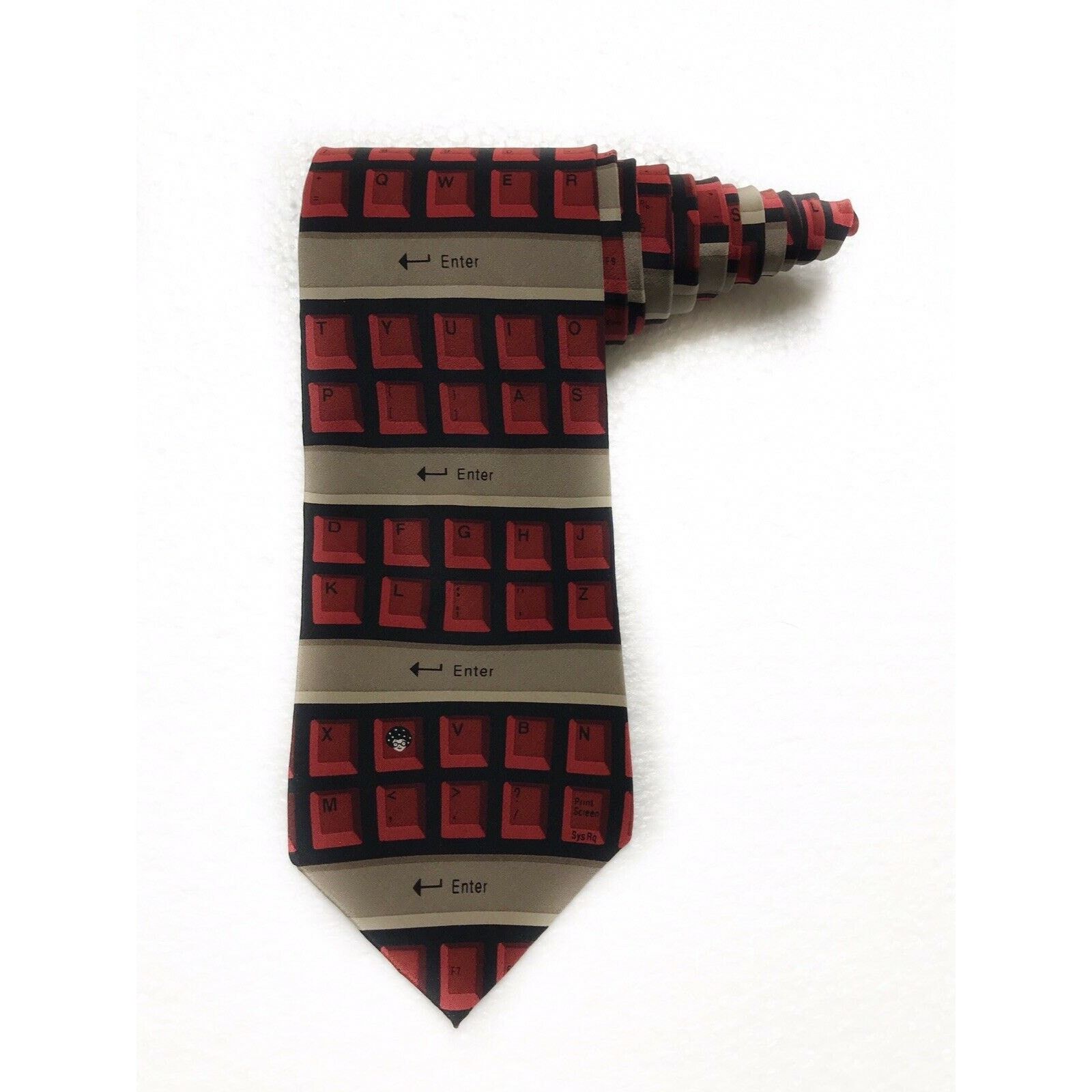 Vicky Davis Vicky Davis All Keyed Up Computer Keyboard 100% Silk Necktie Size ONE SIZE - 1 Thumbnail