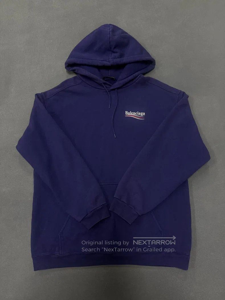 Balenciaga Balenciaga Letter Pattern Embroidered Hooded Long Sleeve S Size US L / EU 52-54 / 3 - 1 Thumbnail