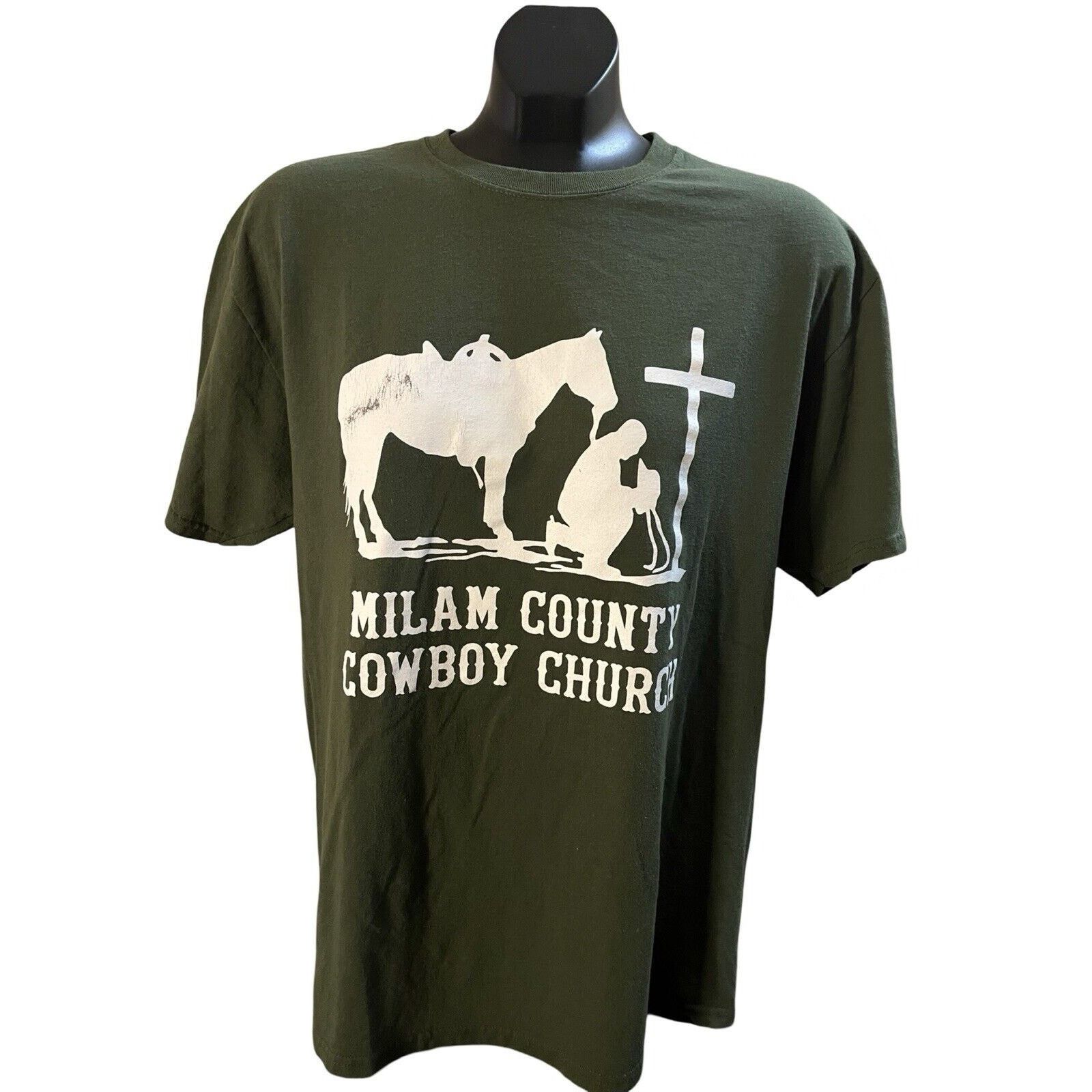 Jerzees Milam County Cowboy Church T-Shirt – Size Large Size US L / EU 52-54 / 3 - 1 Thumbnail