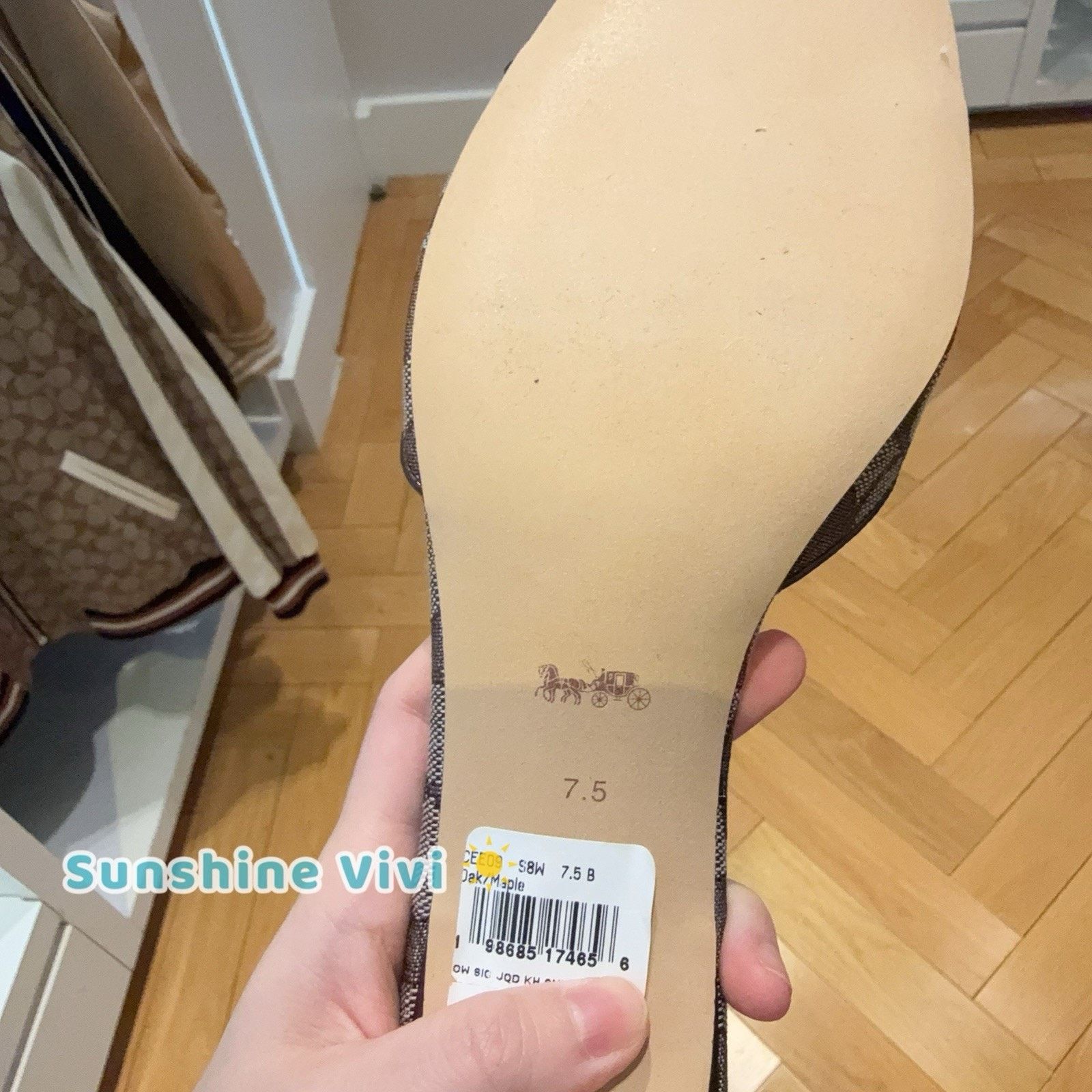 Coach NEW COACH Women Bow Kitten Heel Sandal Oak/Maple CEE09 us 9 Size US 9 / IT 39 - 3 Thumbnail