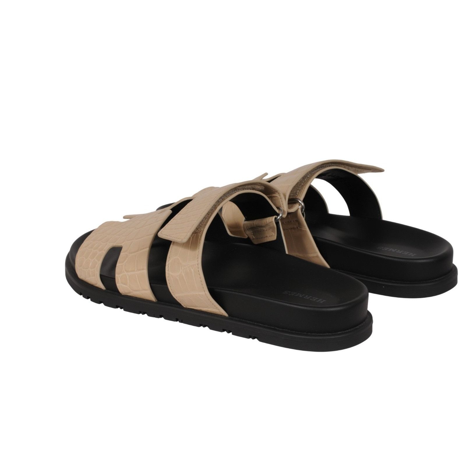 Hermes Chypre Sandals Aligator Crocodile Beton Tan Size US 9 / EU 42 - 5 Thumbnail