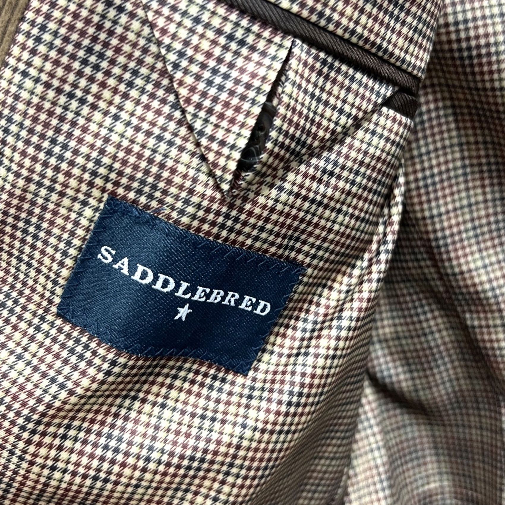 Vintage Saddlebred Corduroy Sport Coat Blazer Men’s 42R Brown 100% Cotton NWT Size 42R - 5 Thumbnail