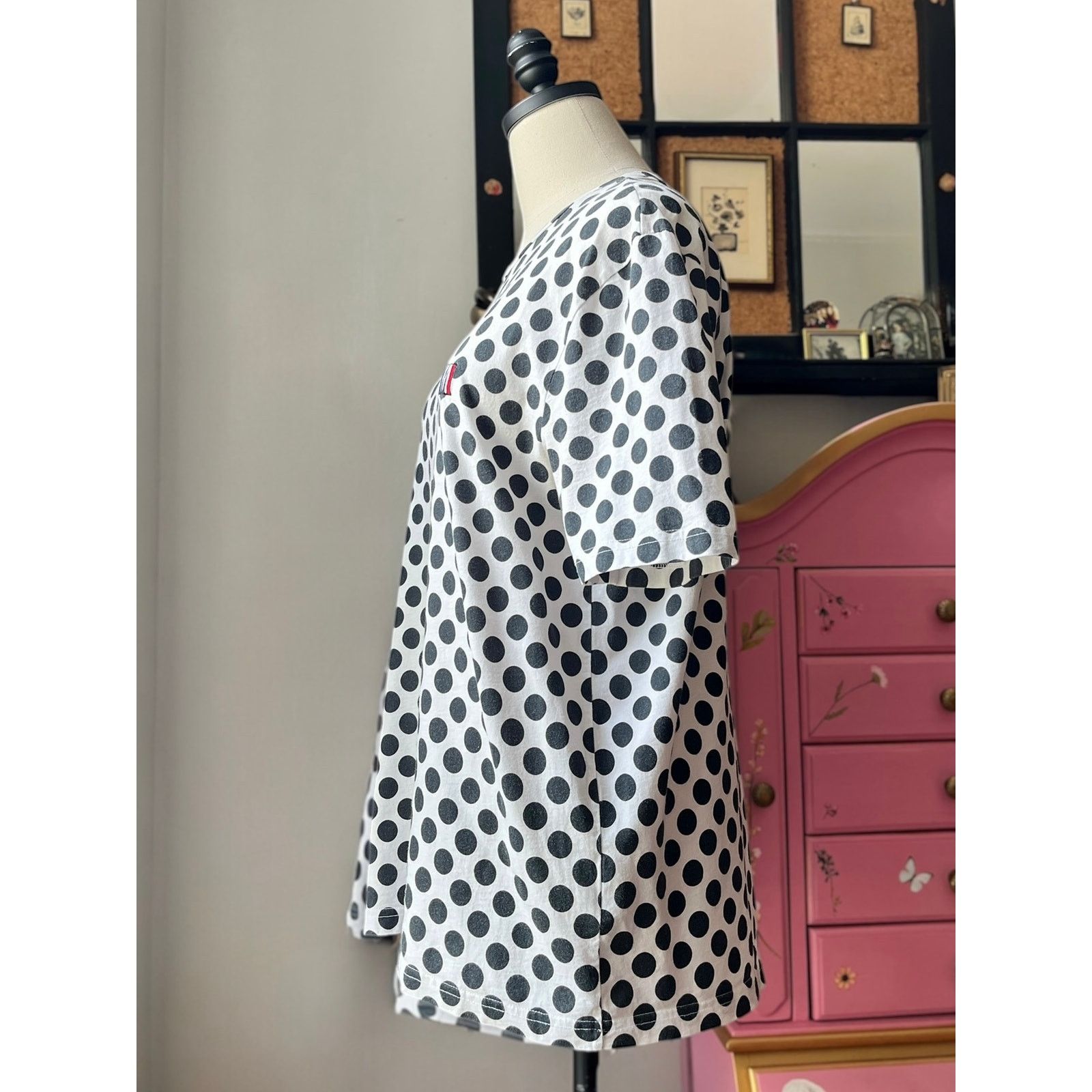AMI 90s Archive AMI Alexandre Mattiussi Polka Dot Logo T-Shirt Size US M / EU 48-50 / 2 - 5 Thumbnail