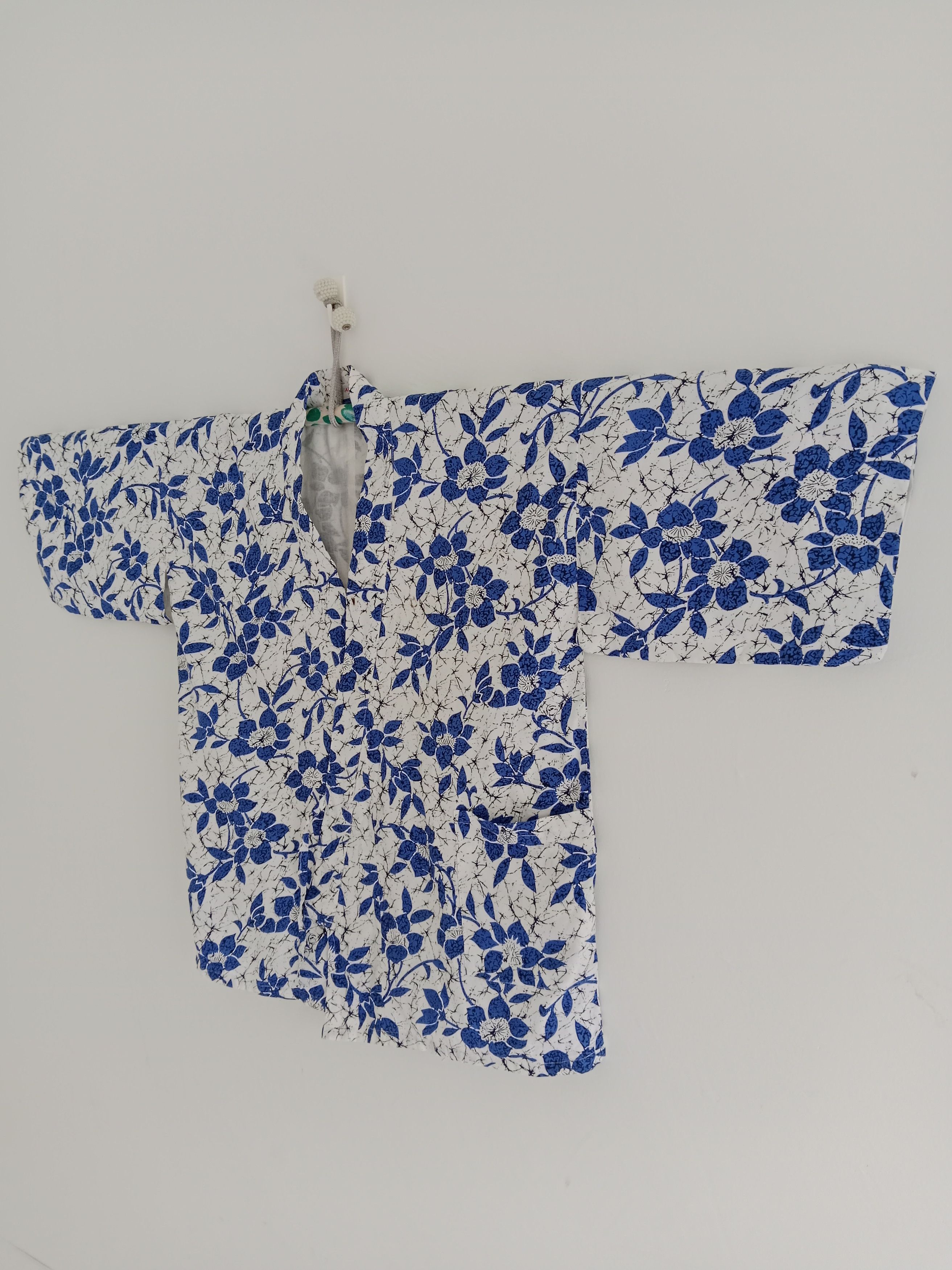 Japanese Brand Vintage Jinbei Kimono Flower Motif With Pocket Size US L / EU 52-54 / 3 - 3 Thumbnail