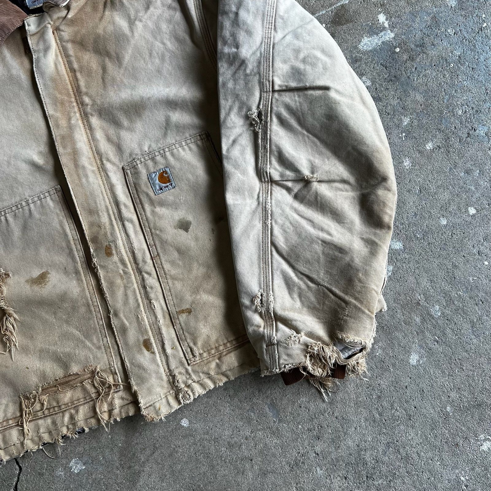 Carhartt × Vintage Carhartt faded brown thrashed arctic work wear jacket Size US L / EU 52-54 / 3 - 10 Thumbnail