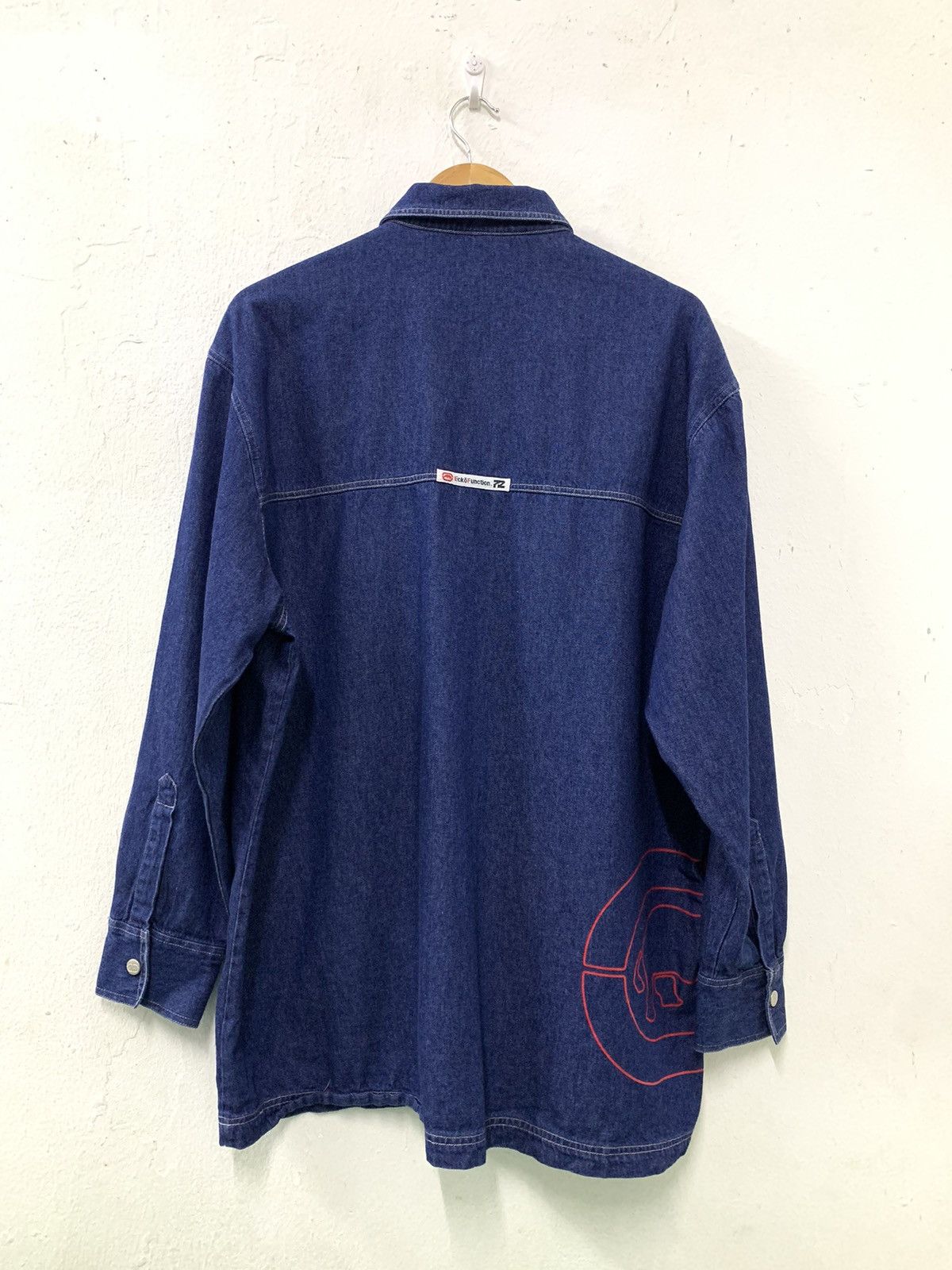 Ecko Unltd. RARE Ecko Function Denim Buttons Up Big Logo Size US XL / EU 56 / 4 - 2 Thumbnail