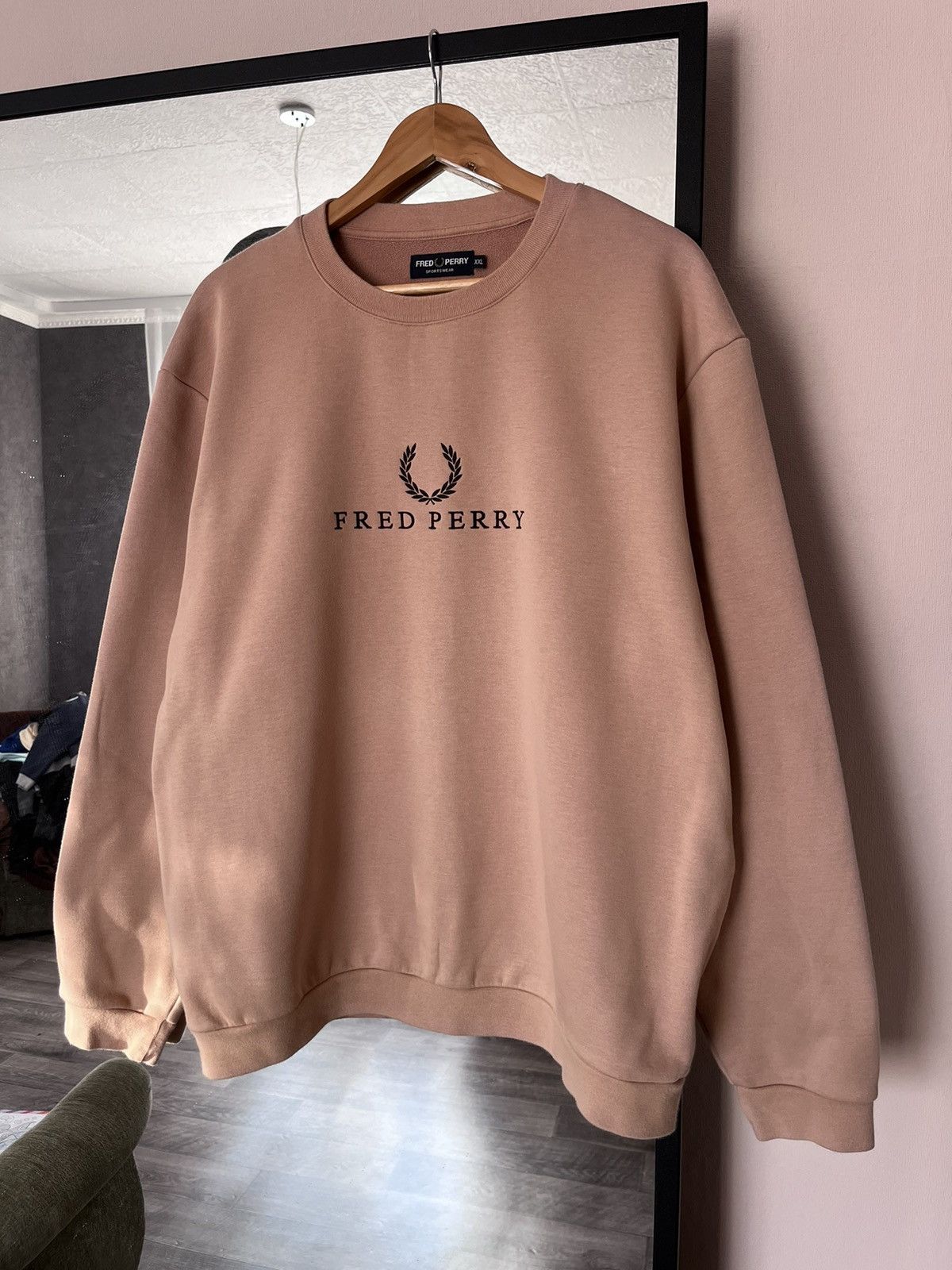 Fred perry grey pink sweatshirt online