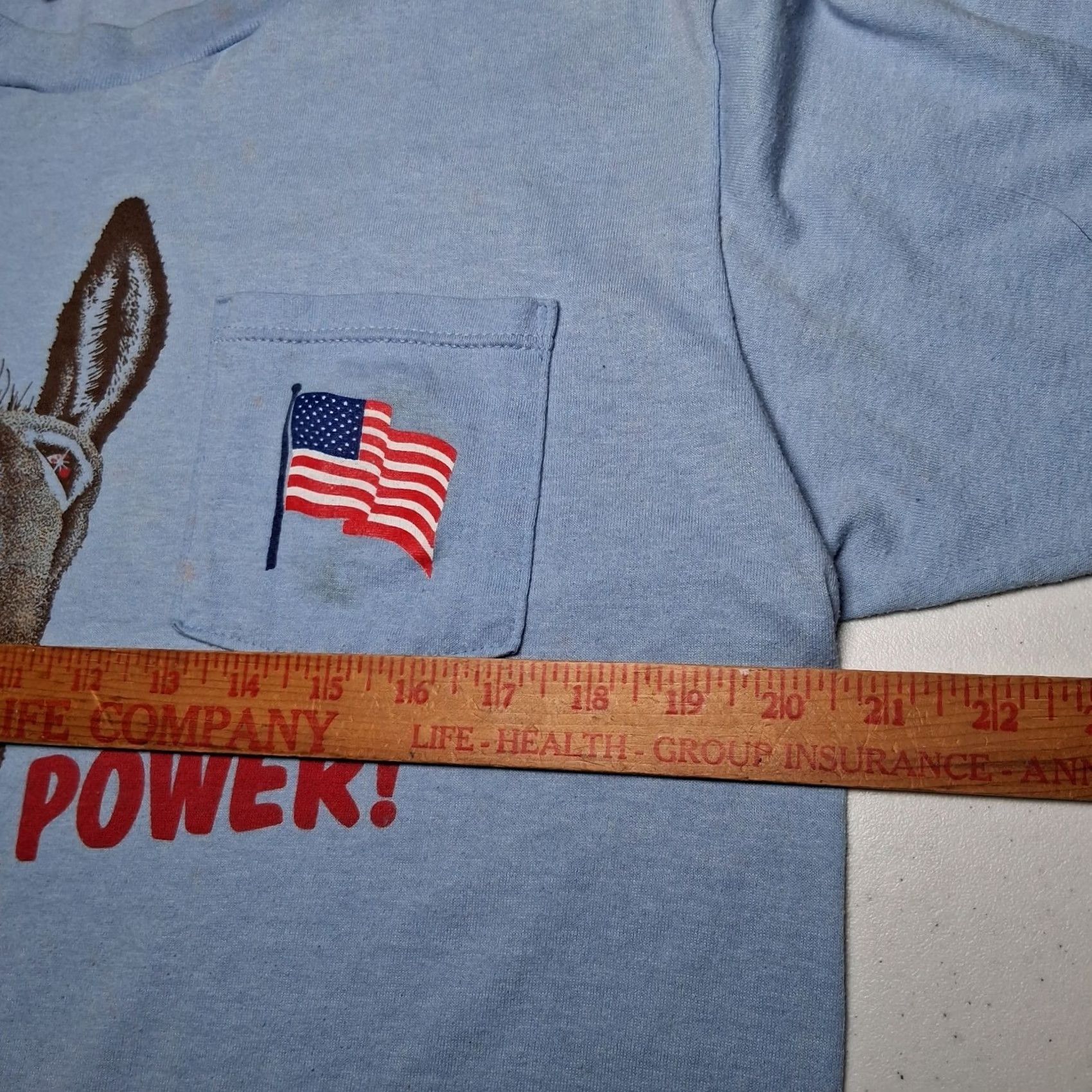 Jerzees VINTAGE Democrat T Shirt Blue Large USA Flag Patriotic Donkey Funny READ Shirt Mens JL Jerzees Size US L / EU 52-54 / 3 - 5 Thumbnail