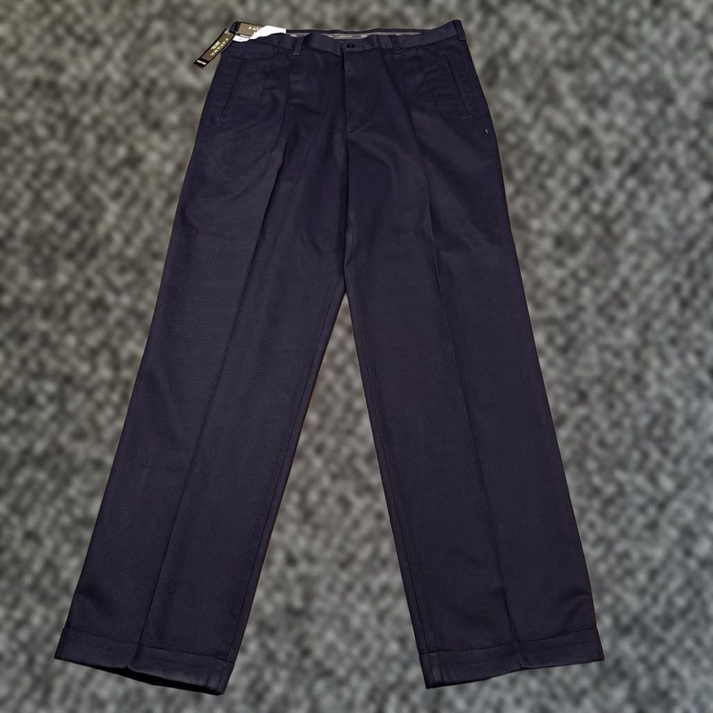 Savane Savane Pants Mens 38x34 Black Wrinkle Free Permanent Crease Deep Dye New Size US 38 / EU 54 - 1 Thumbnail