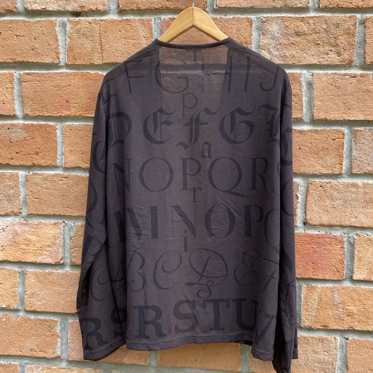 Hermes HERMES PARIS Dark Brown Printed Font Cardigan Size L / US 10 / IT 46 - 8 Thumbnail