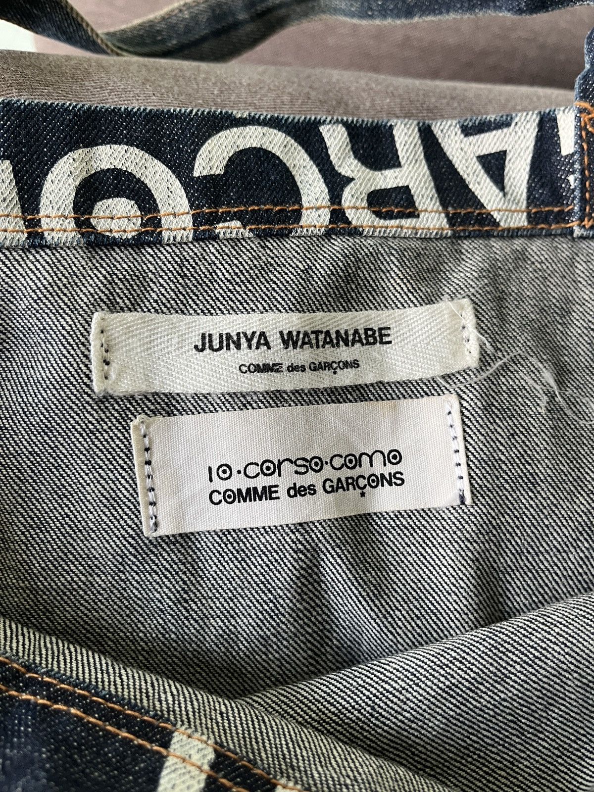 10 Corso Como × Comme des Garcons Comme des Garçons x 10 Corso Como Denim Tote Bag Size ONE SIZE - 6 Thumbnail