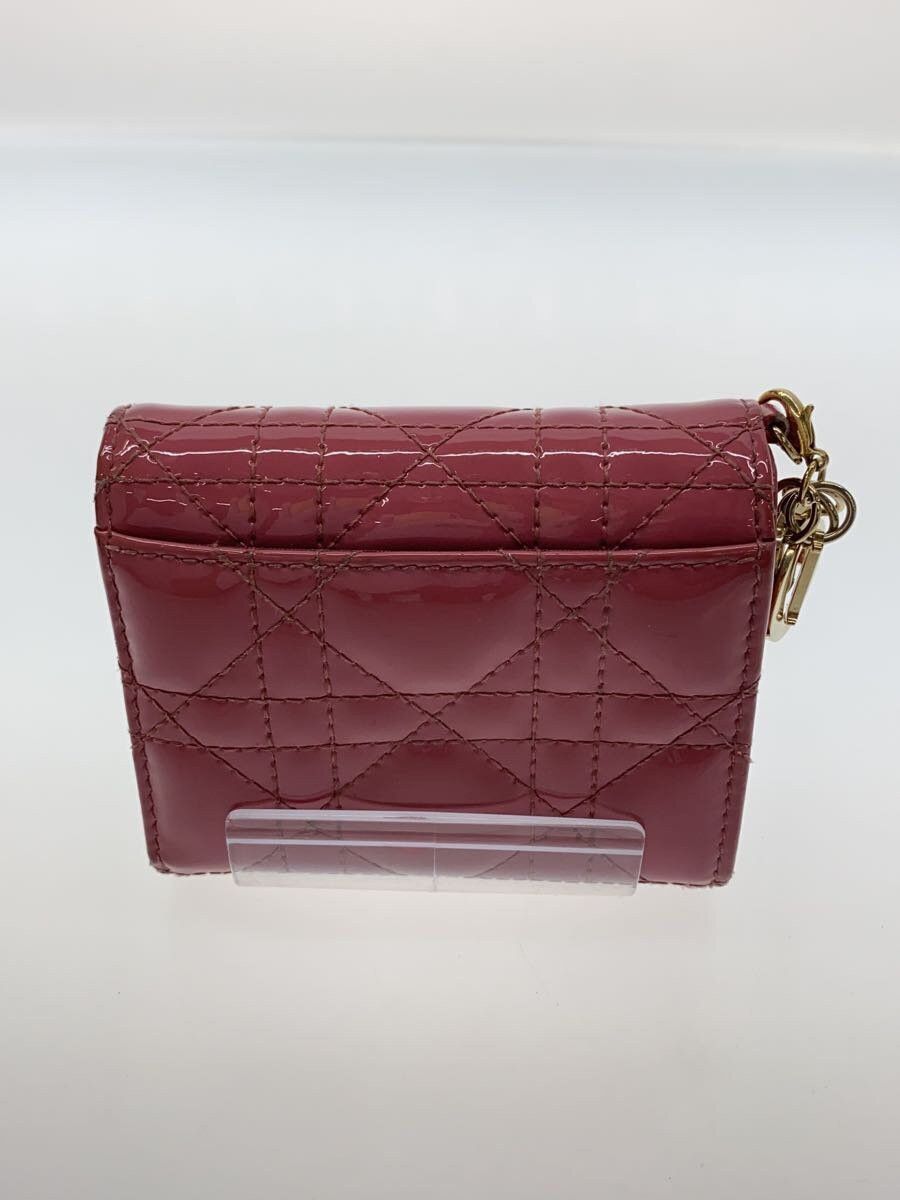 Dior Dior Cannage Enamel 3-Fold Wallet Pink Size ONE SIZE - 2 Thumbnail
