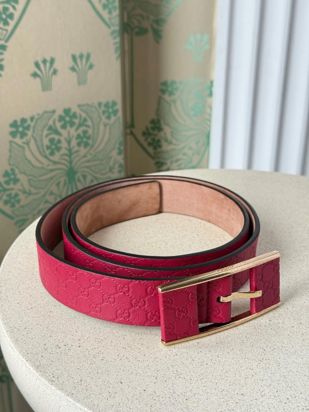 Gucci Gucci Pink Microguccissima Soft Leather Buckle Belt 95 / 38 Size ONE SIZE - 2 Thumbnail
