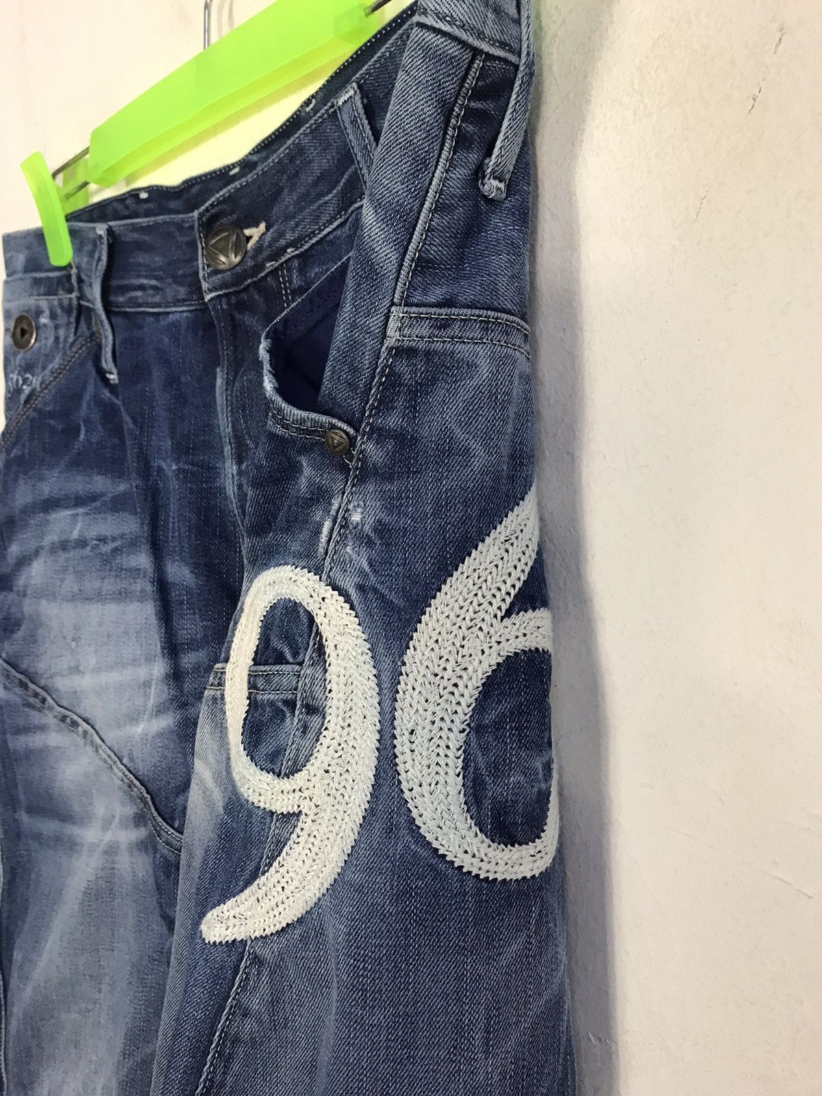 G-Star G Star Raw 3 Denim Biker Design Indigo Low Rise Straight Cut Size US 29 - 3 Thumbnail