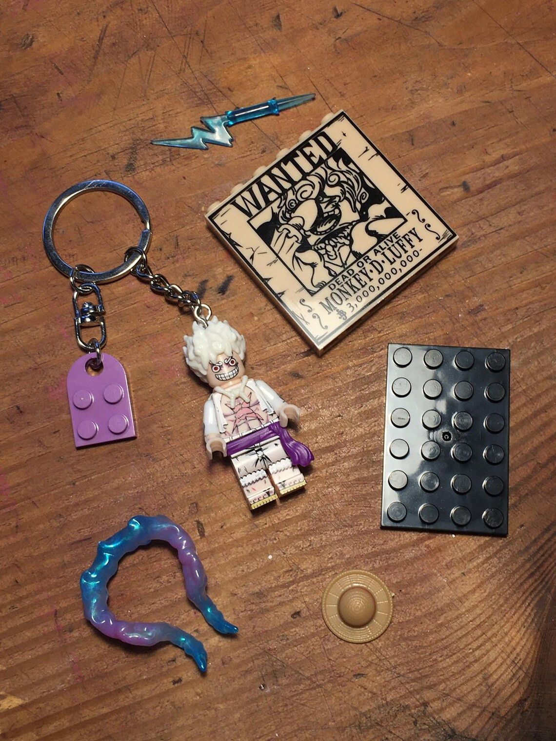 Anime One Piece Luffy Gear 5 Joy Boy anime keychain minifigure Size ONE SIZE - 9 Thumbnail