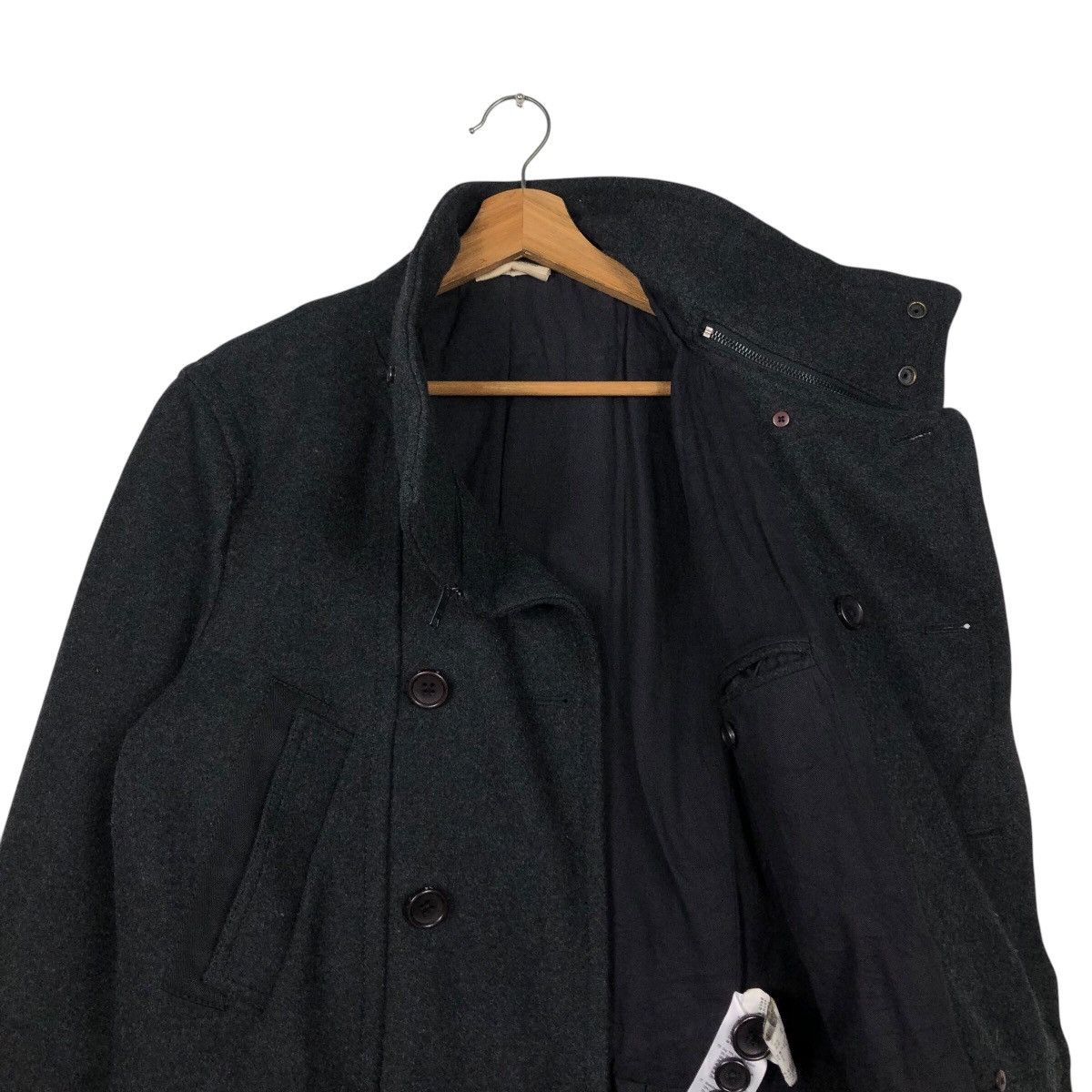 DKNY × Japanese Brand × Vintage 📌Vintage Wool Biker Jacket Rich Grey DKNY Jeans Size US S / EU 44-46 / 1 - 13 Thumbnail