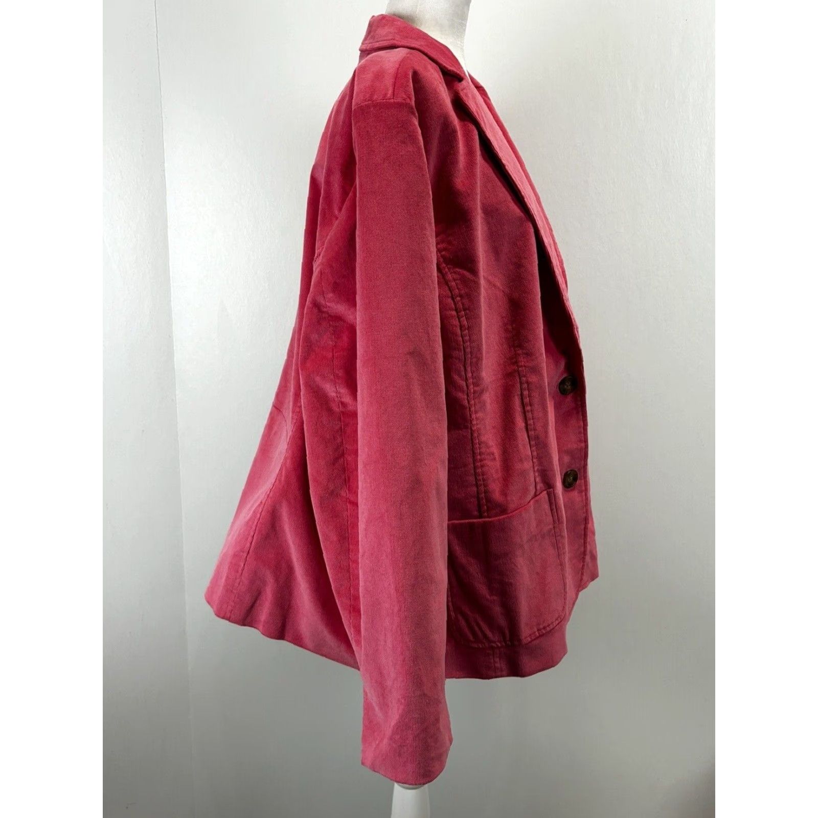 Talbots Talbots Plus Size 24W Pink Corduroy Blazer Jacket 2 Button Womens Size 4XL / US 24-26 - 4 Thumbnail