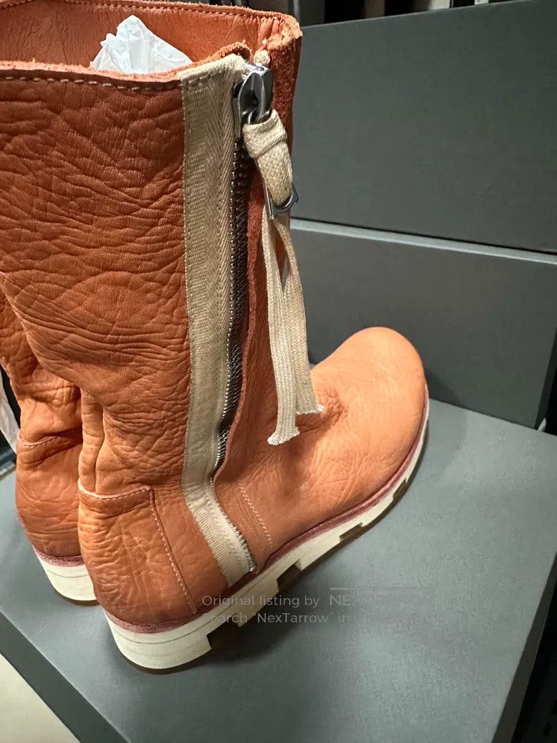 Boris Bidjan Saberi Boris Bidjan Saberi Orange horsehide high-heeled boots Size US 10 / EU 43 - 5 Thumbnail