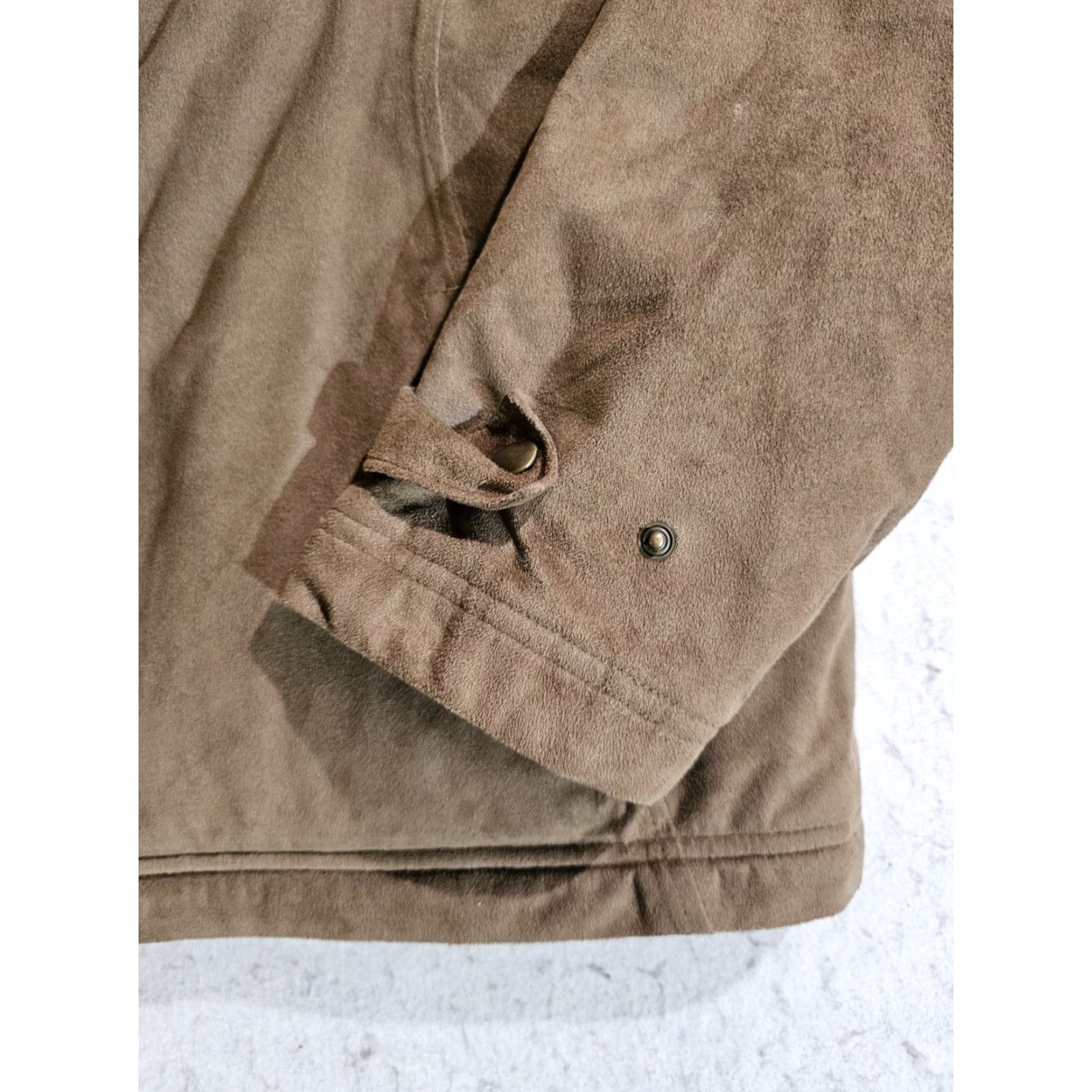 Vintage VINTAGE L.L. BEAN Faux Fur Lined Faux Suede Bomber Style Jacket Womens Sz Large Brown Size L / US 10 / IT 46 - 6 Thumbnail