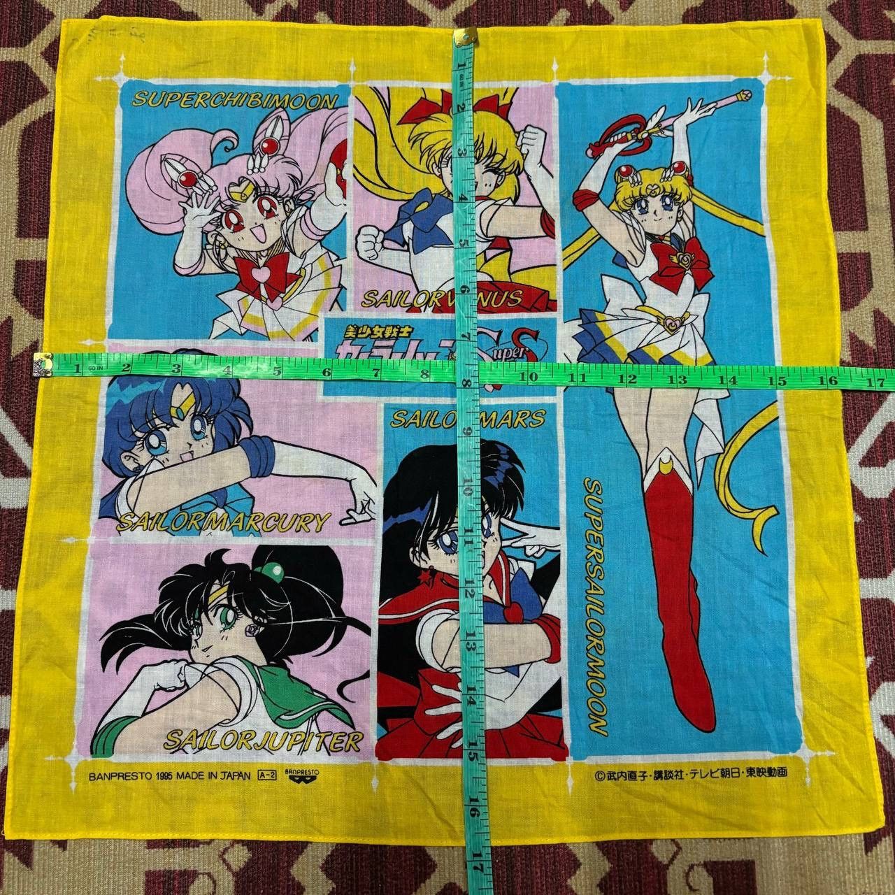 Anime Vintage 90s Sailor Moon Bandana Handkerchief Anime Series Size ONE SIZE - 5 Thumbnail